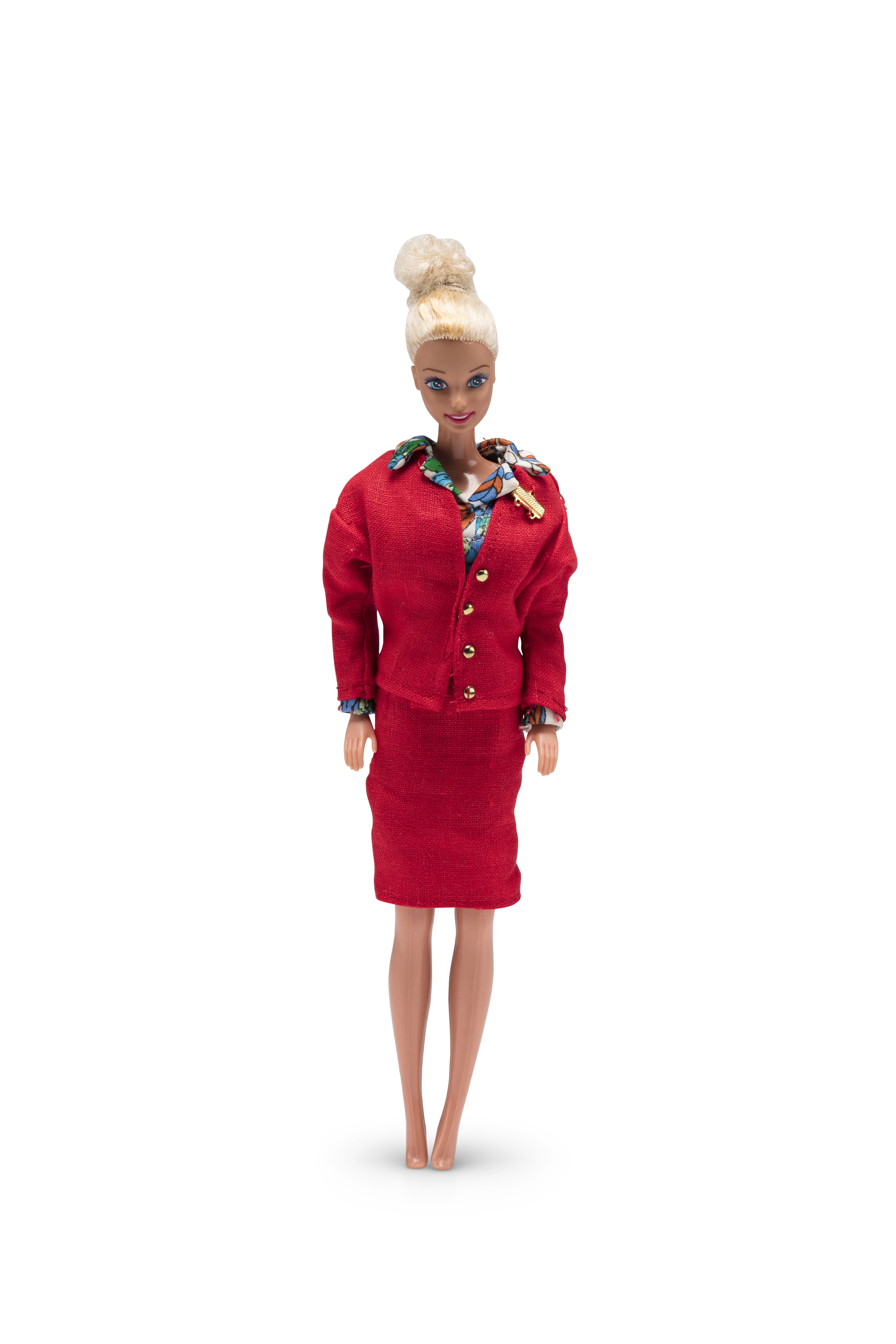 Barbie doll wearing Qantas uniform