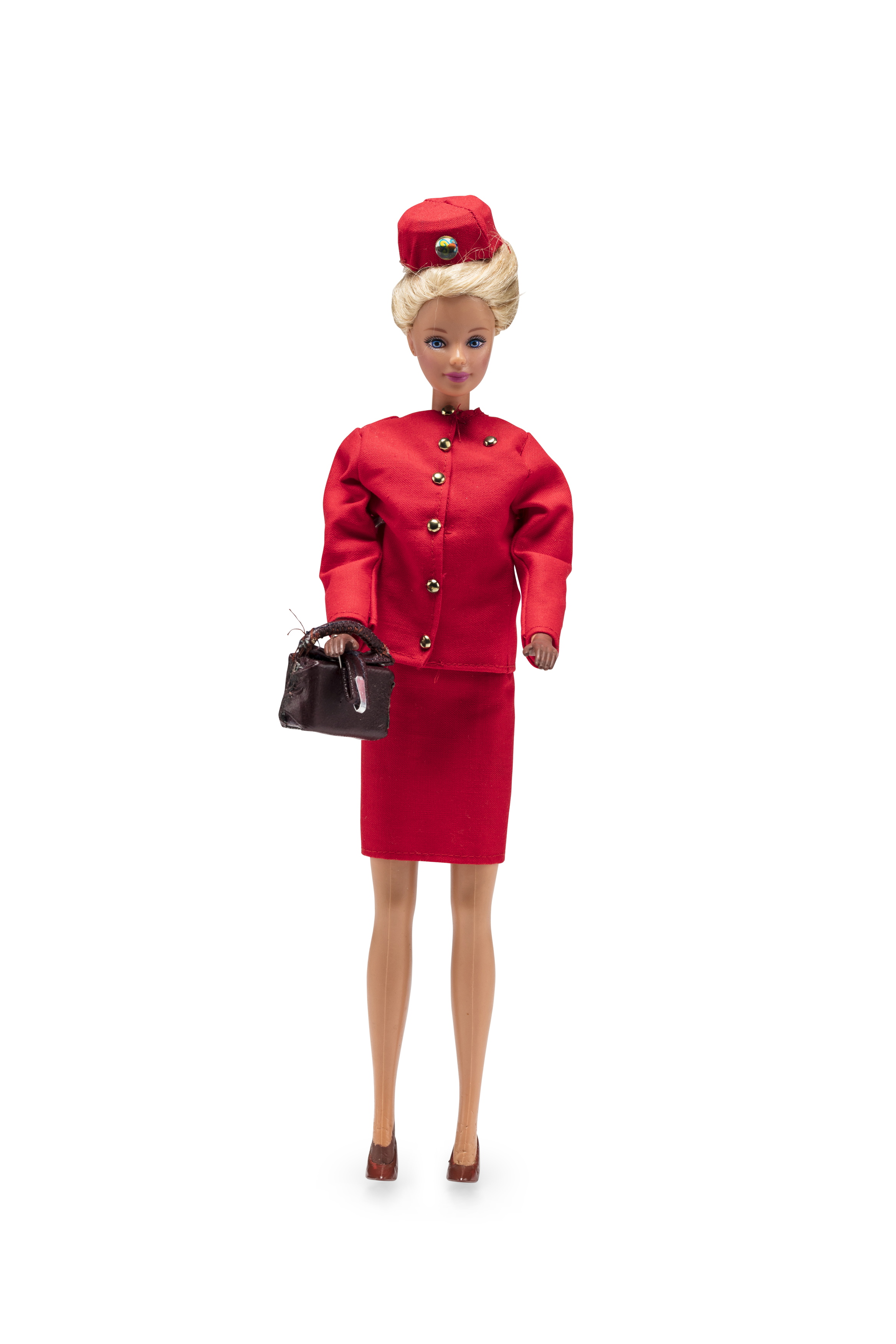 Barbie doll wearing Qantas uniform