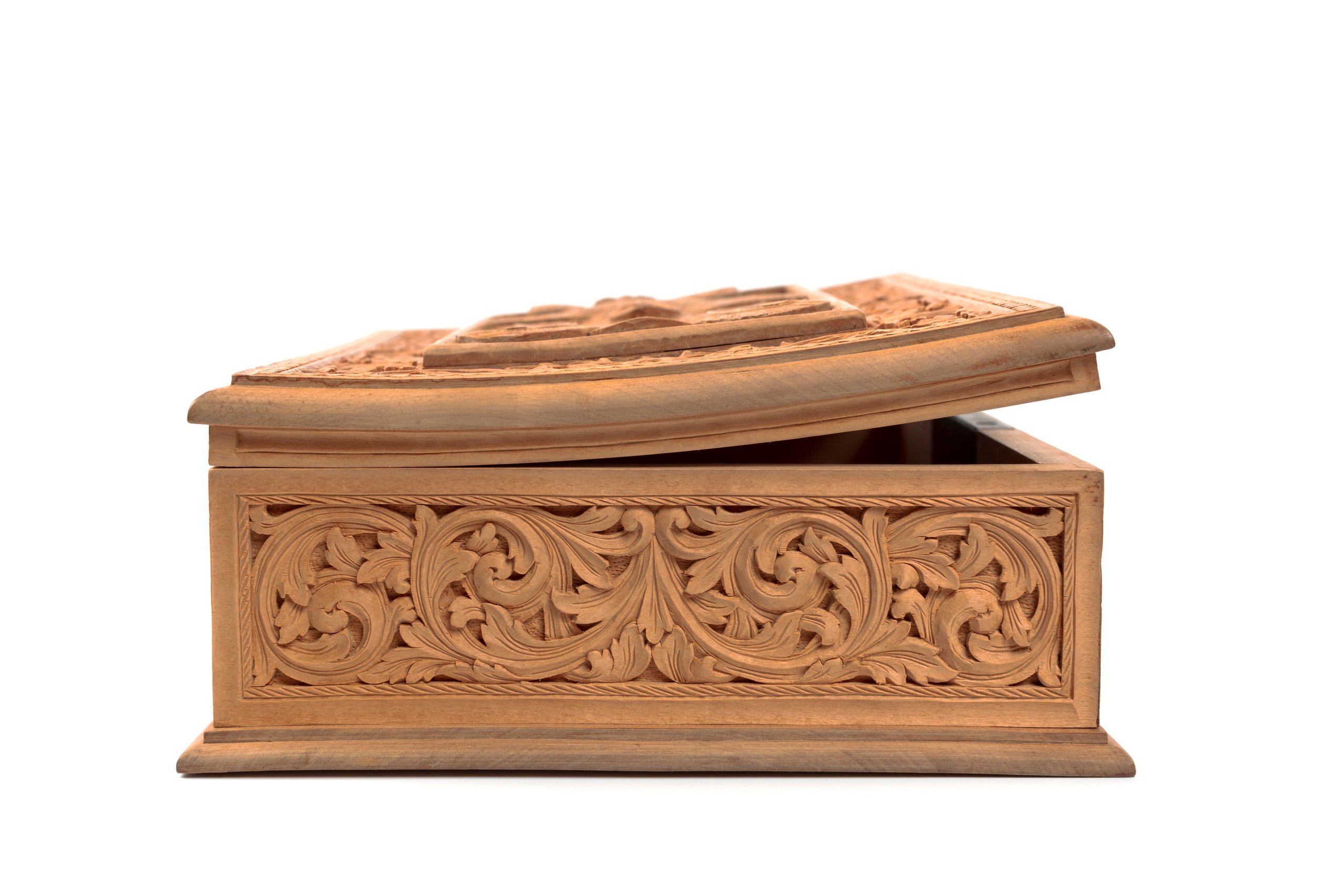 European beechwood box based on Lucien Henry design