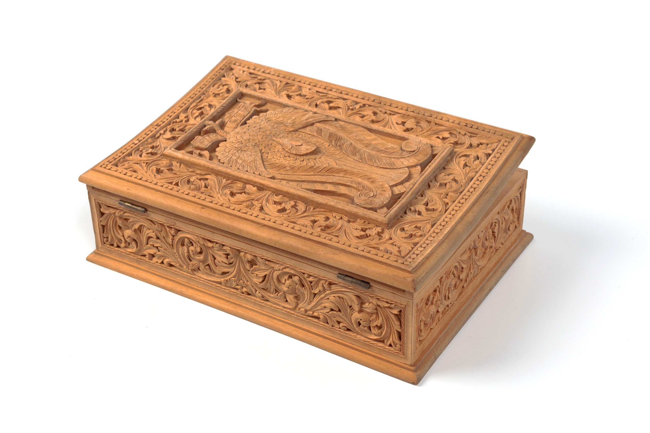 European beechwood box based on Lucien Henry design