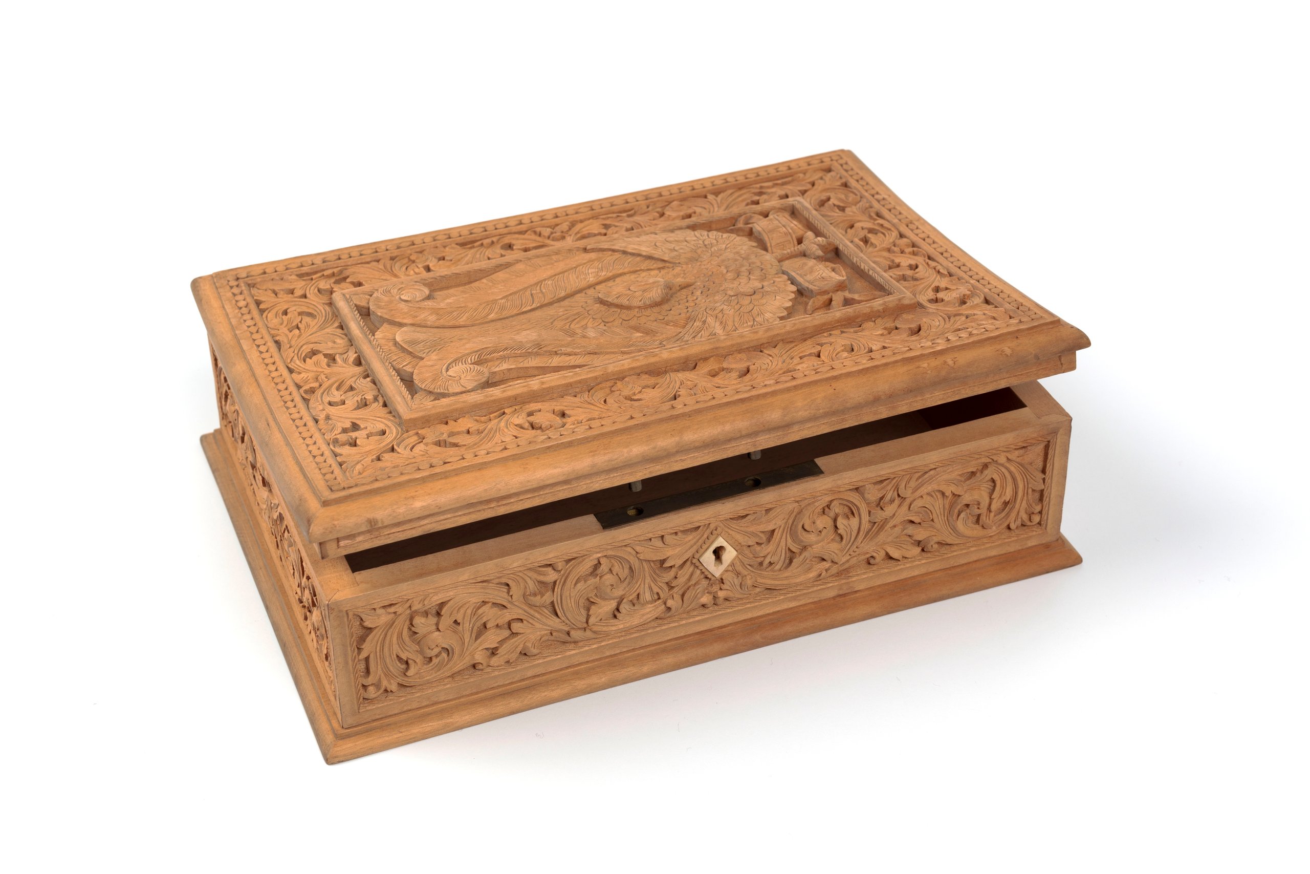 European beechwood box based on Lucien Henry design