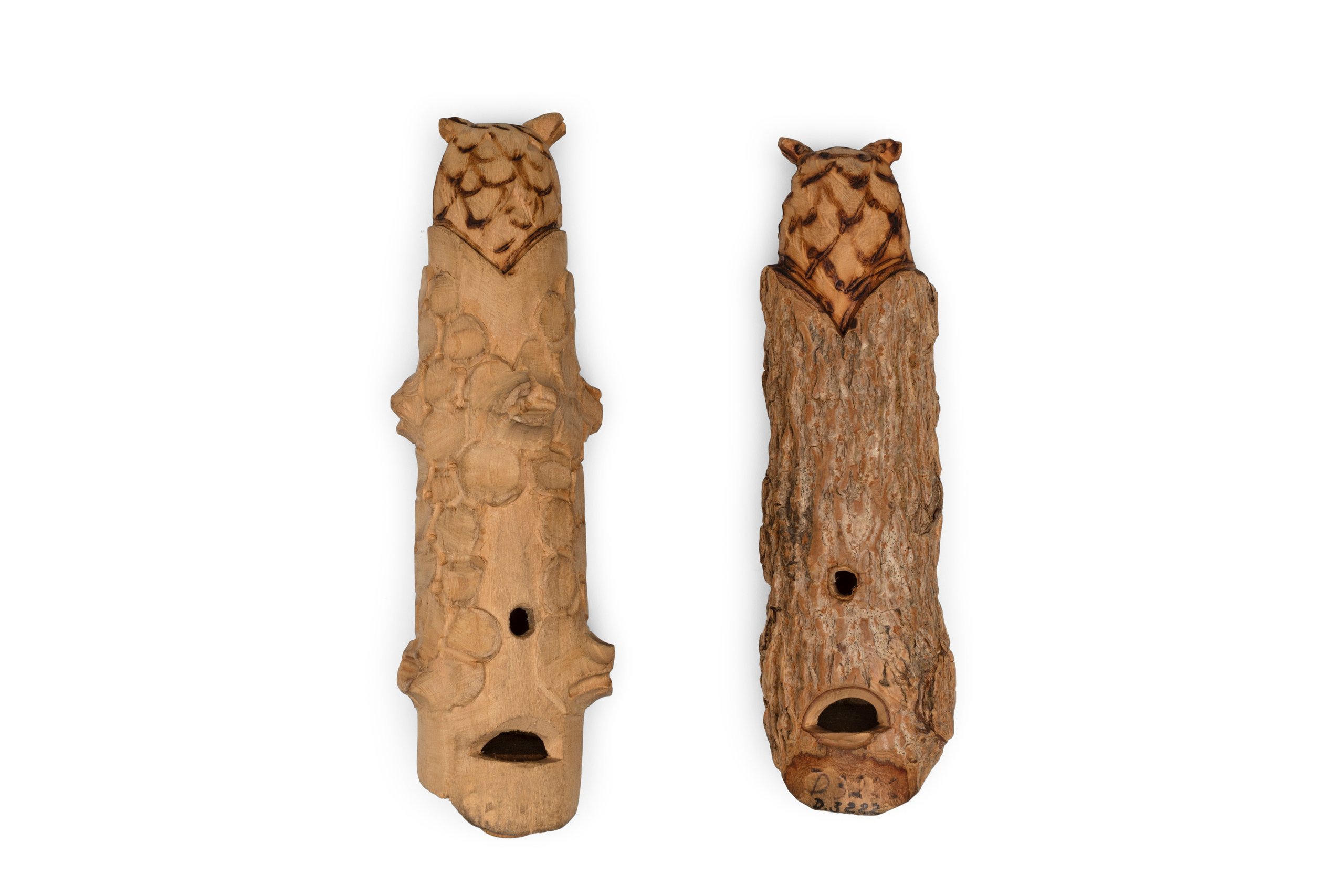 Carved wooden whistles