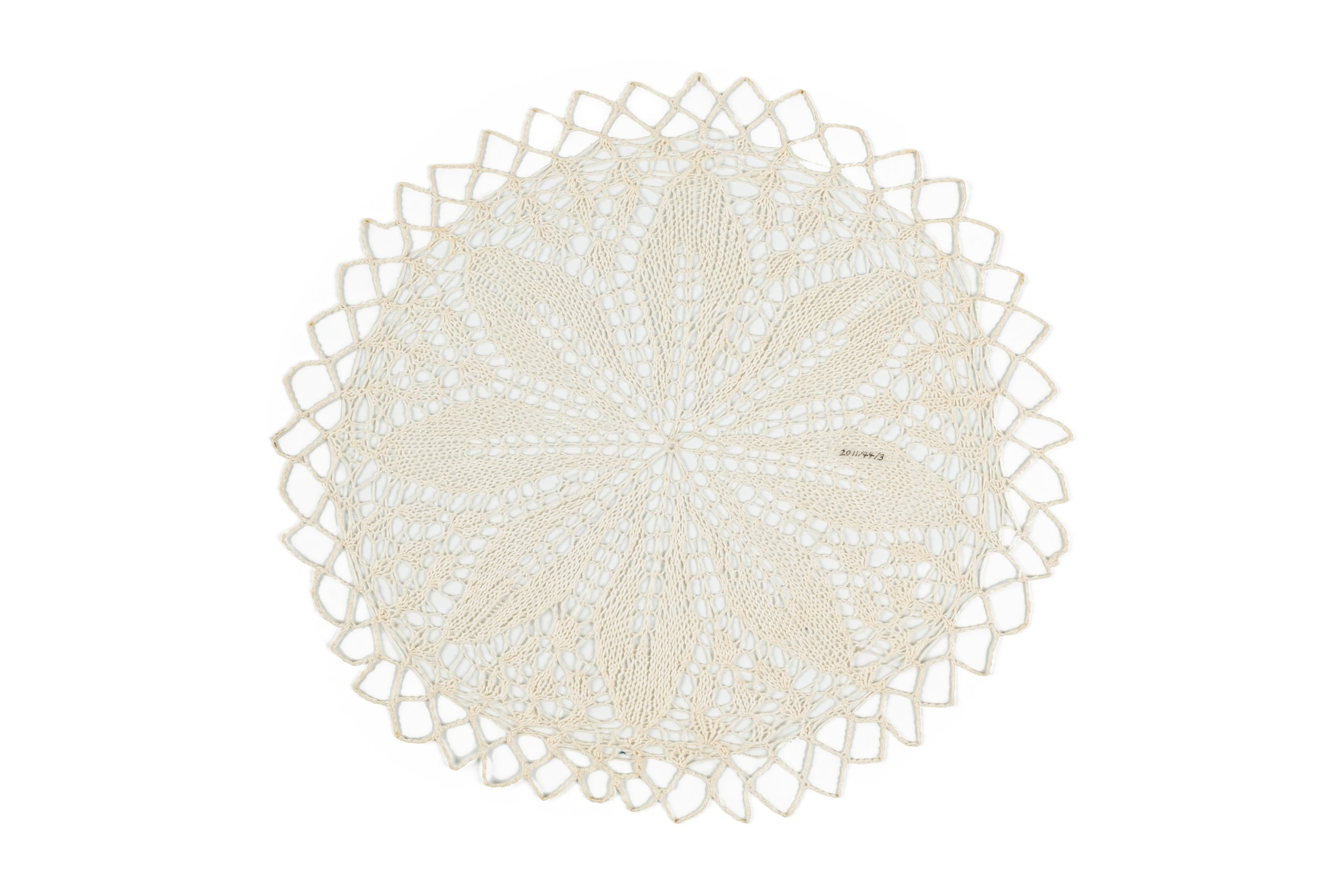 Knitted lace doily