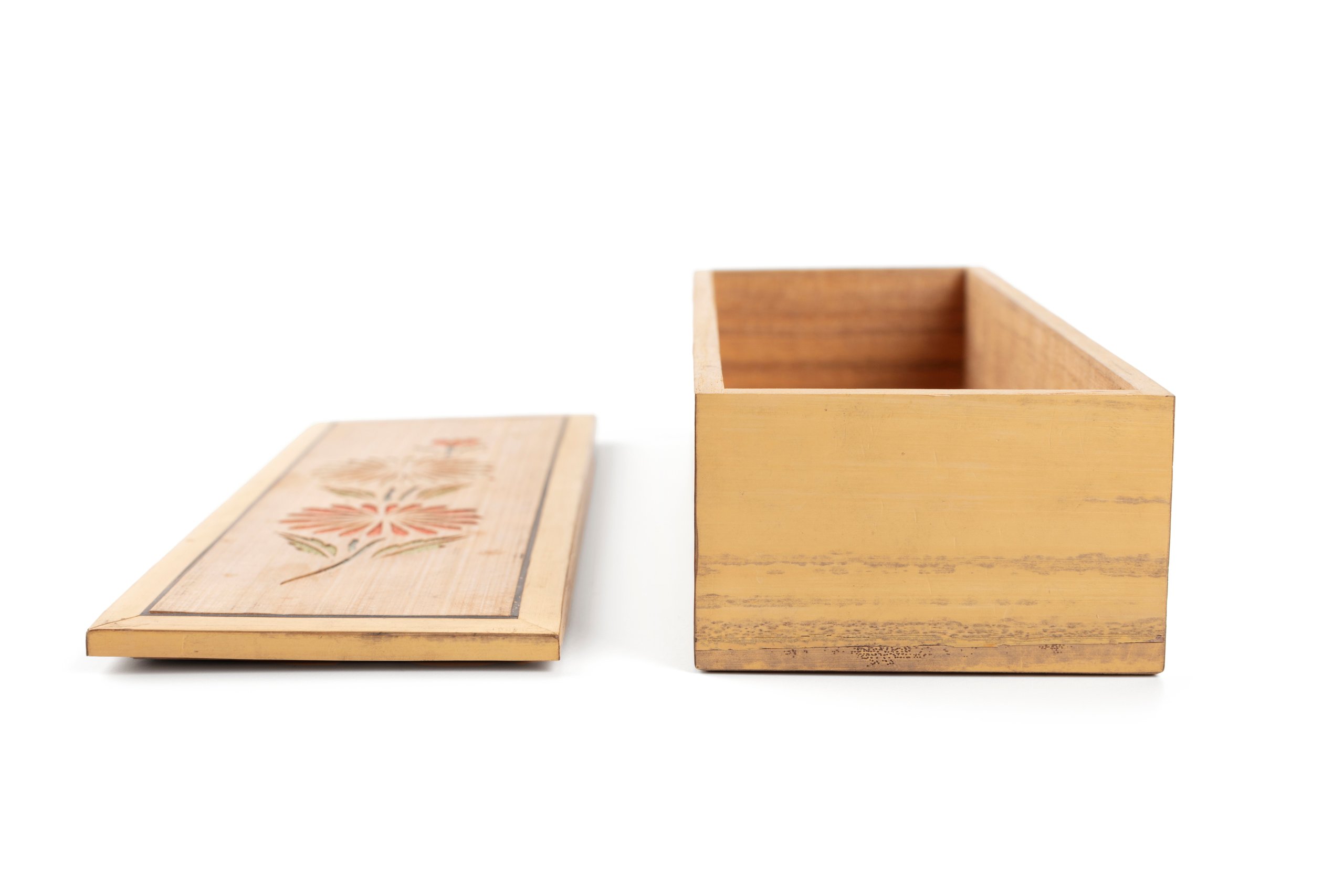 Wooden box with lid