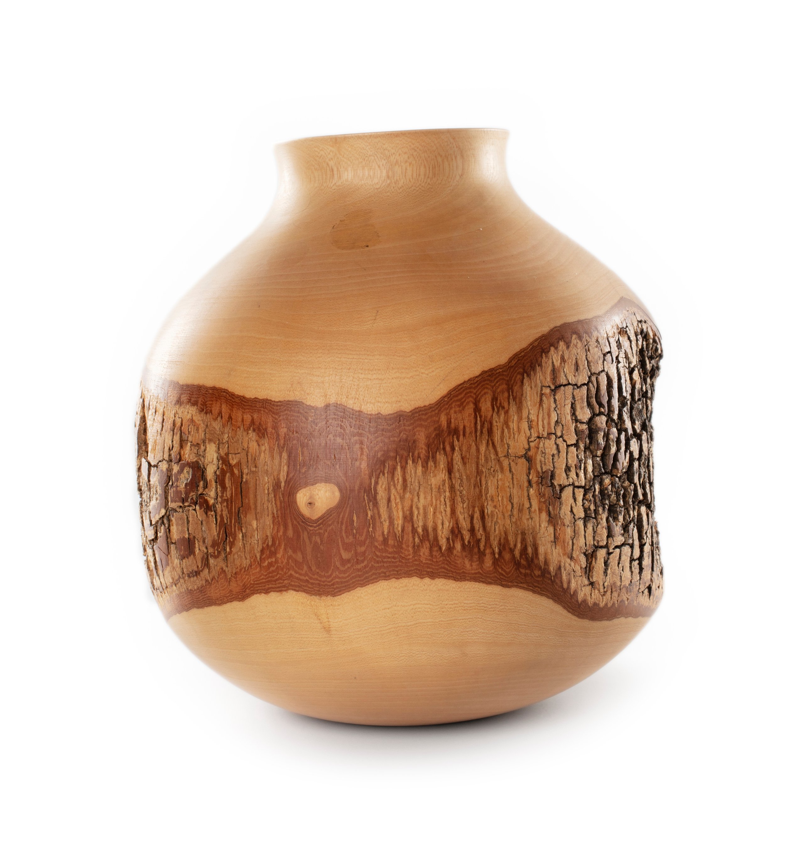 Hollow-turned Jacaranda wood vase by Alan Schoultz