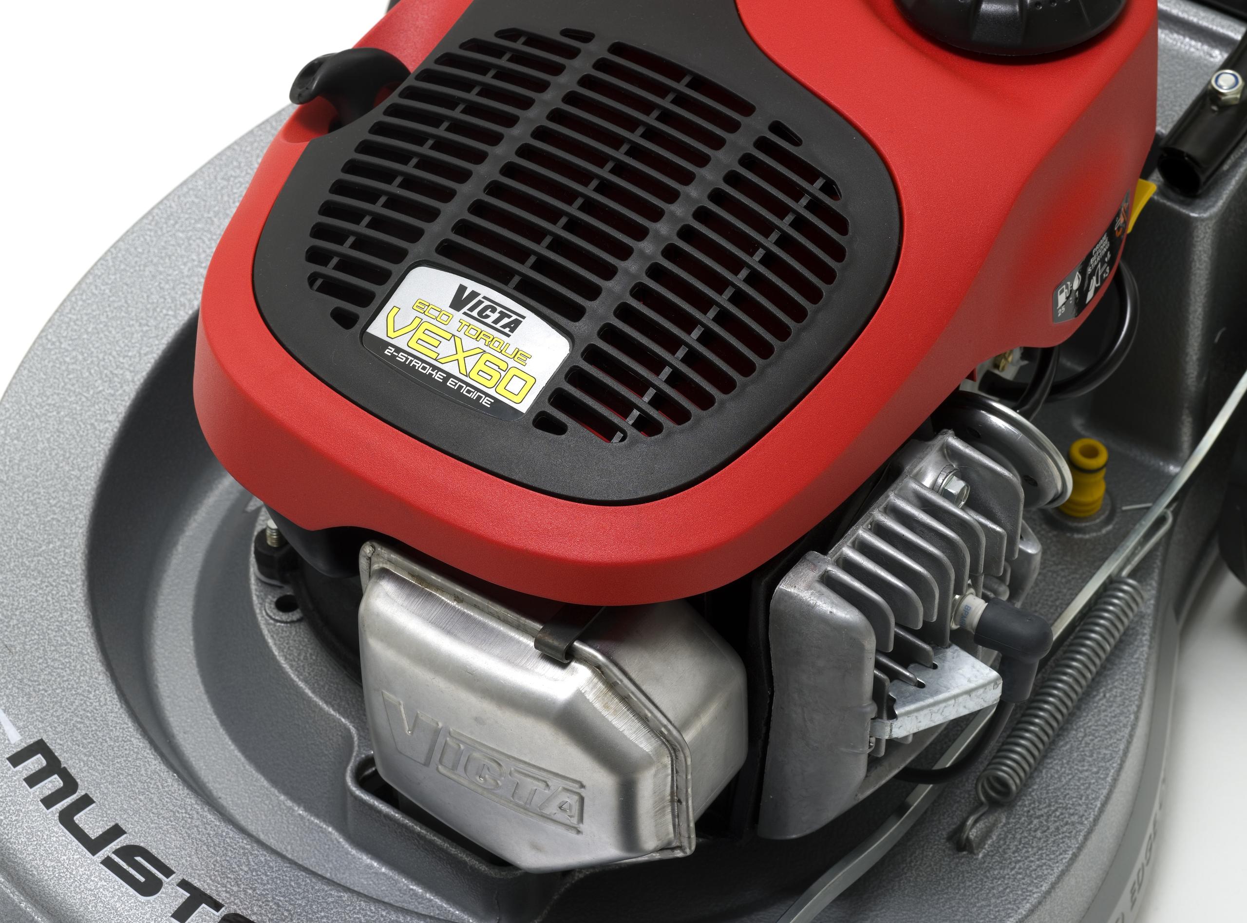 Victa Mustang lawnmower with Eco Torque engine and manuals