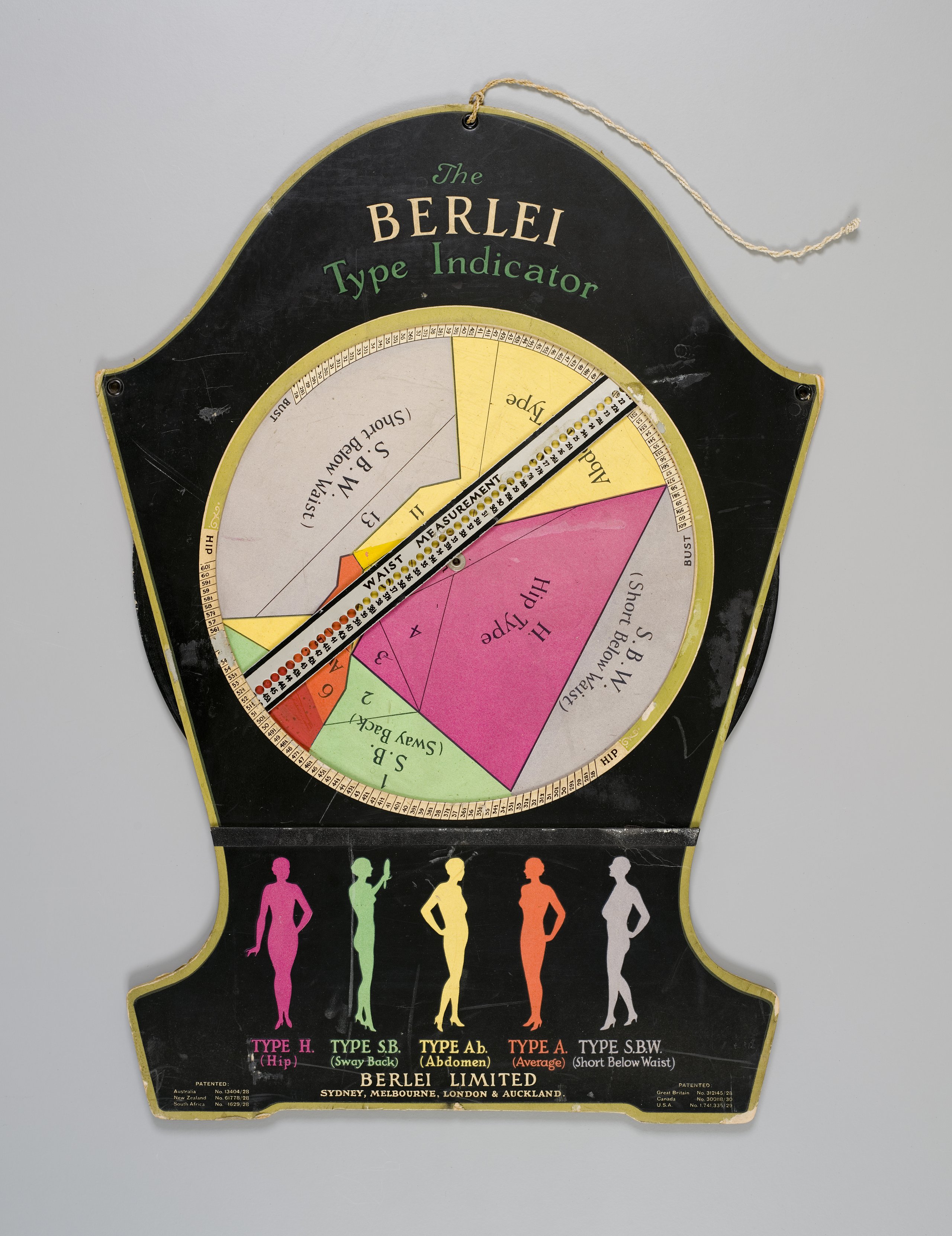'The Berlei Type Indicator' chart by Berlei Ltd
