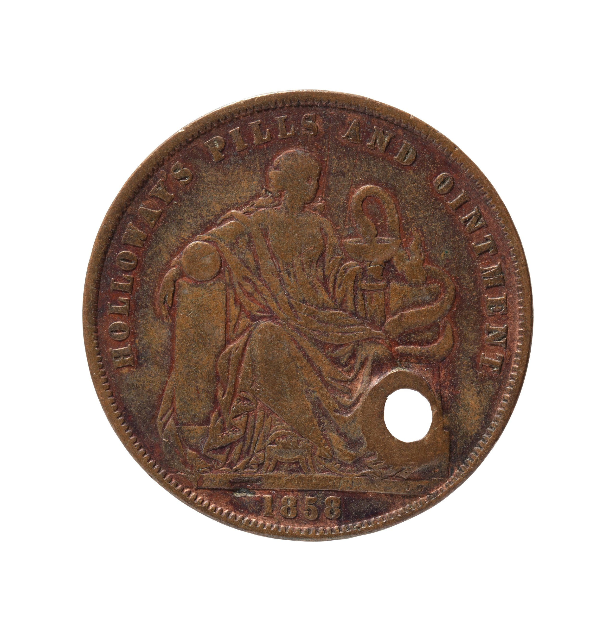 Penny token issued by Professor Holloway