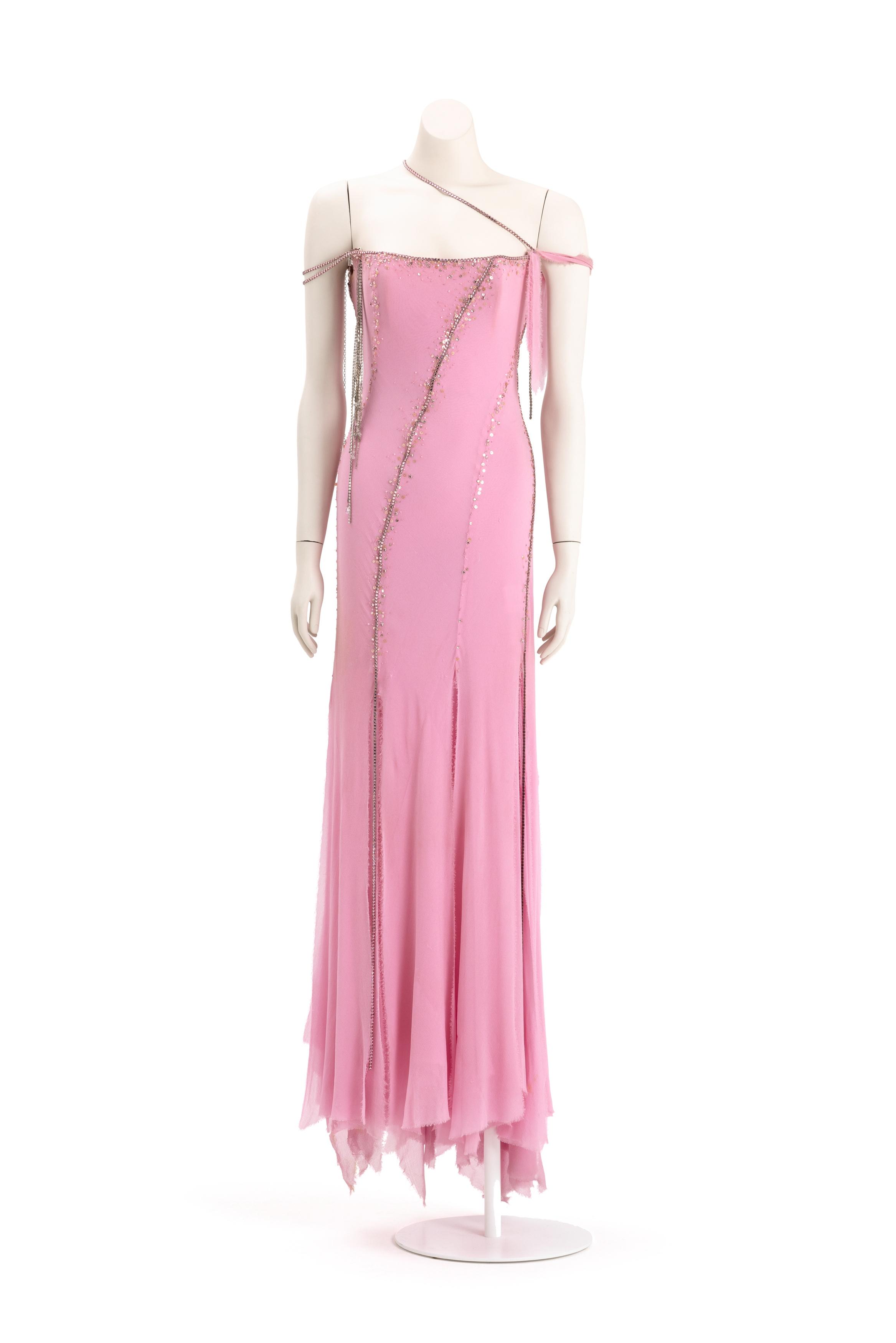 strapless open back dress Revolve X Amanda Uprichard Cassilda Gown in Baby Pink main image 1