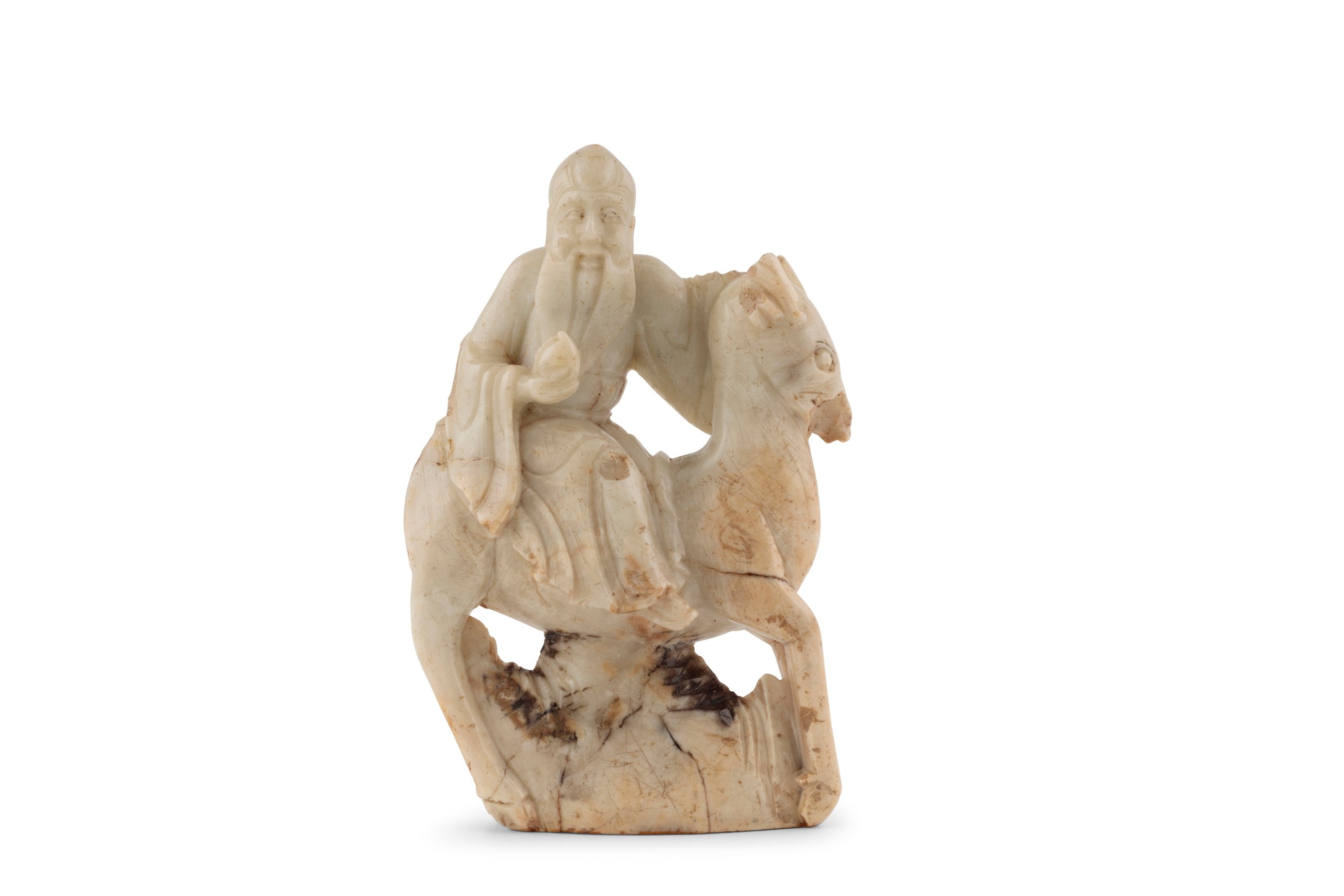 Carved figure of 'Shou Lao (god of longevity)'