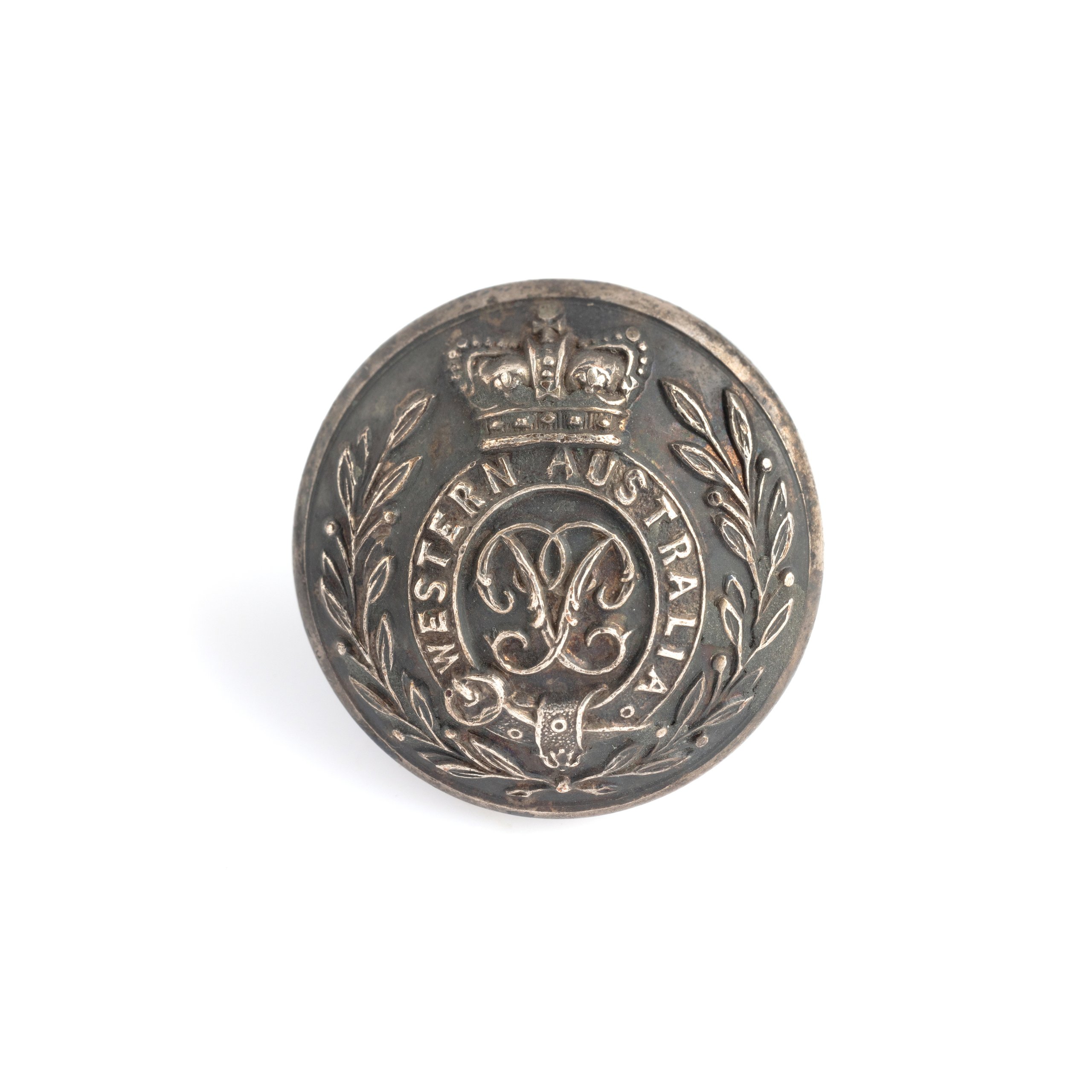 Uniform button issued by Western Australian Defence Force