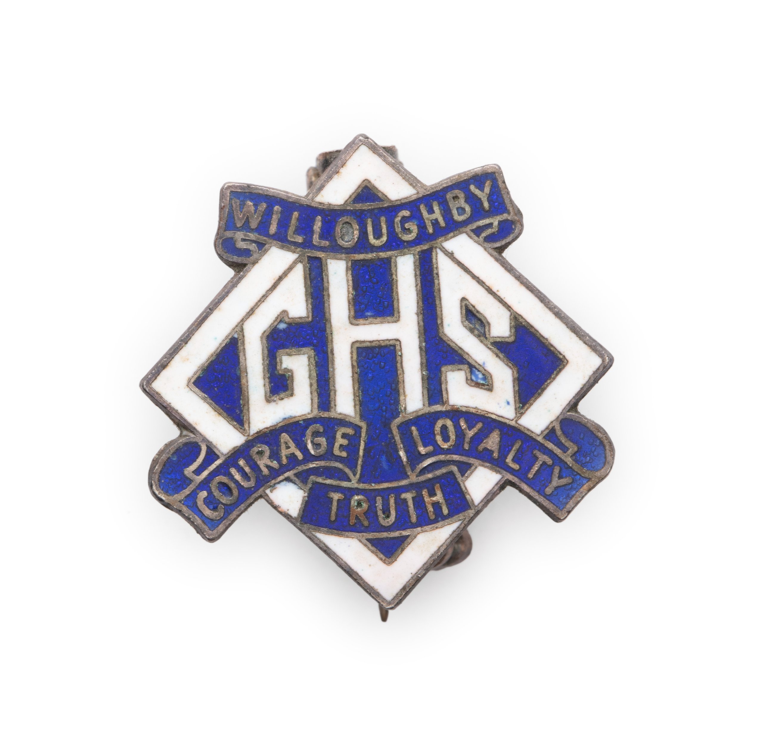 'Courage Truth Loyalty' school badge