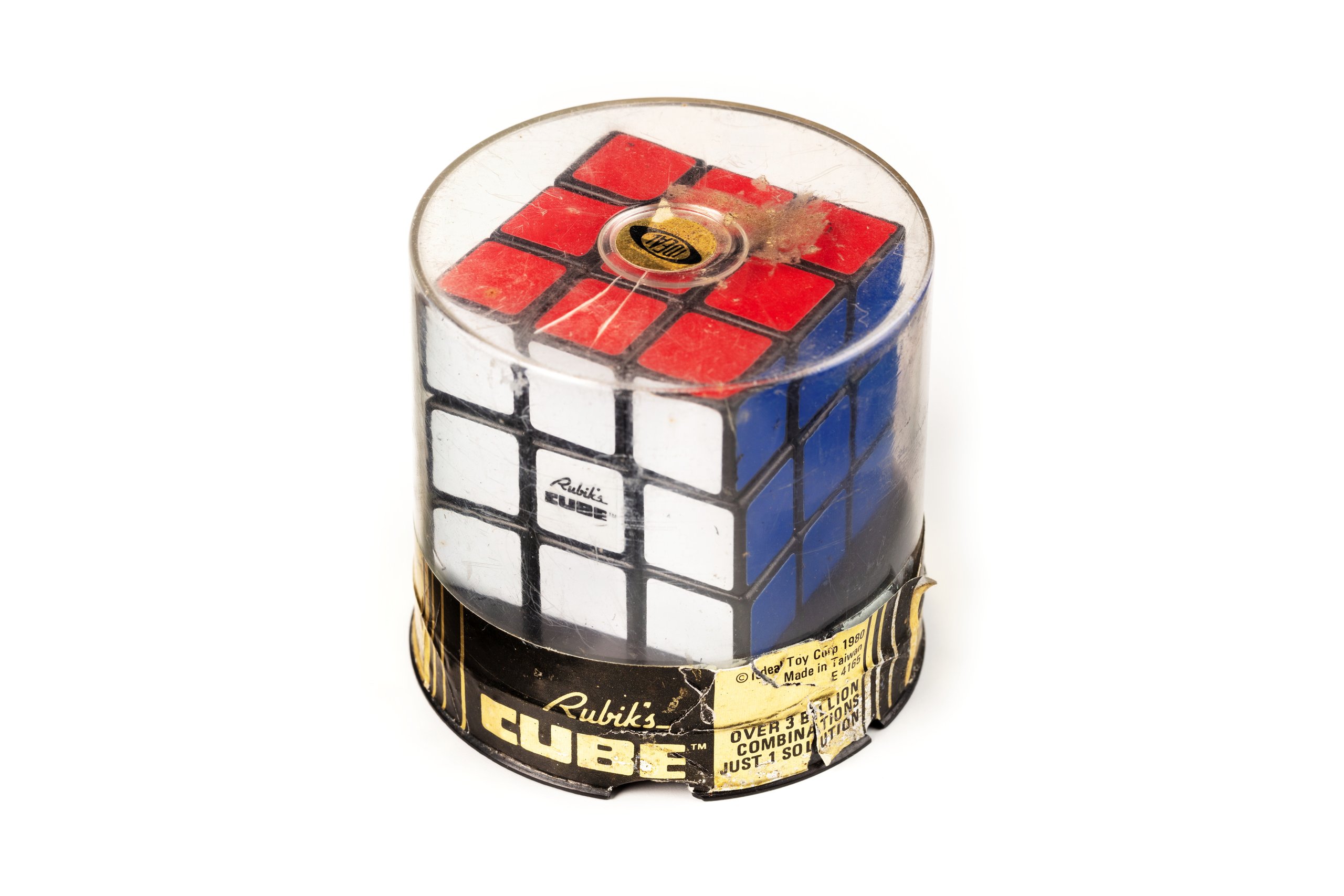 Rubik's Cube puzzle in packaging designed by Erno Rubik