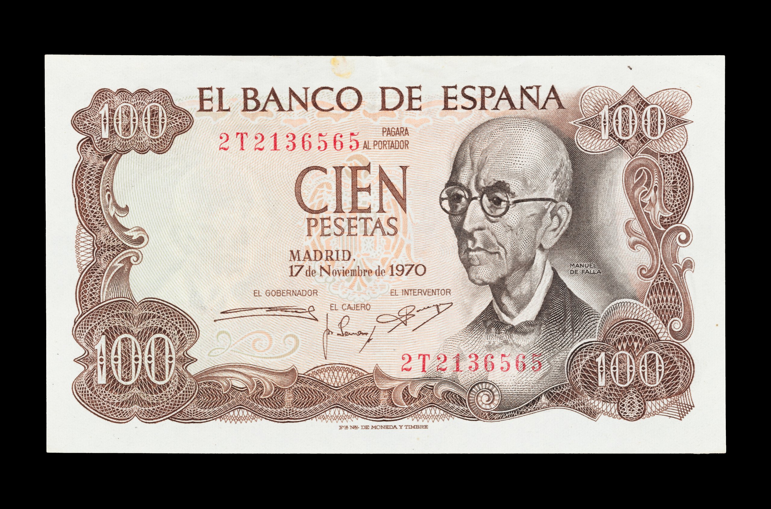 Spanish One hundred pesetas banknote