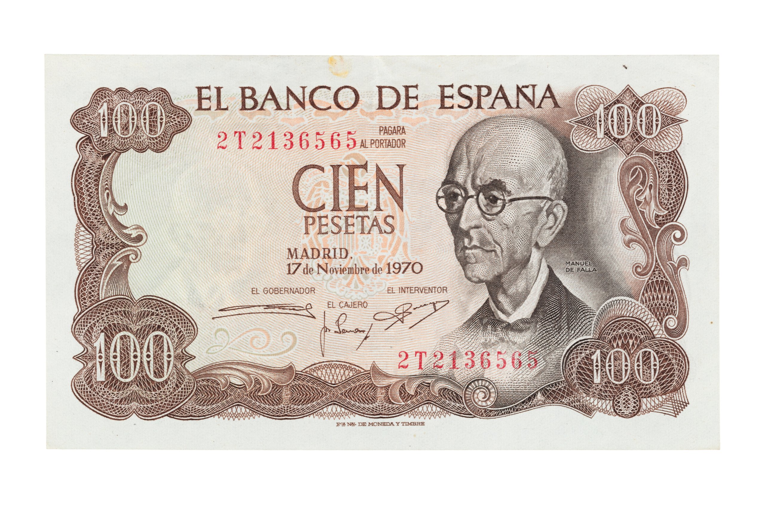 Spanish One hundred pesetas banknote