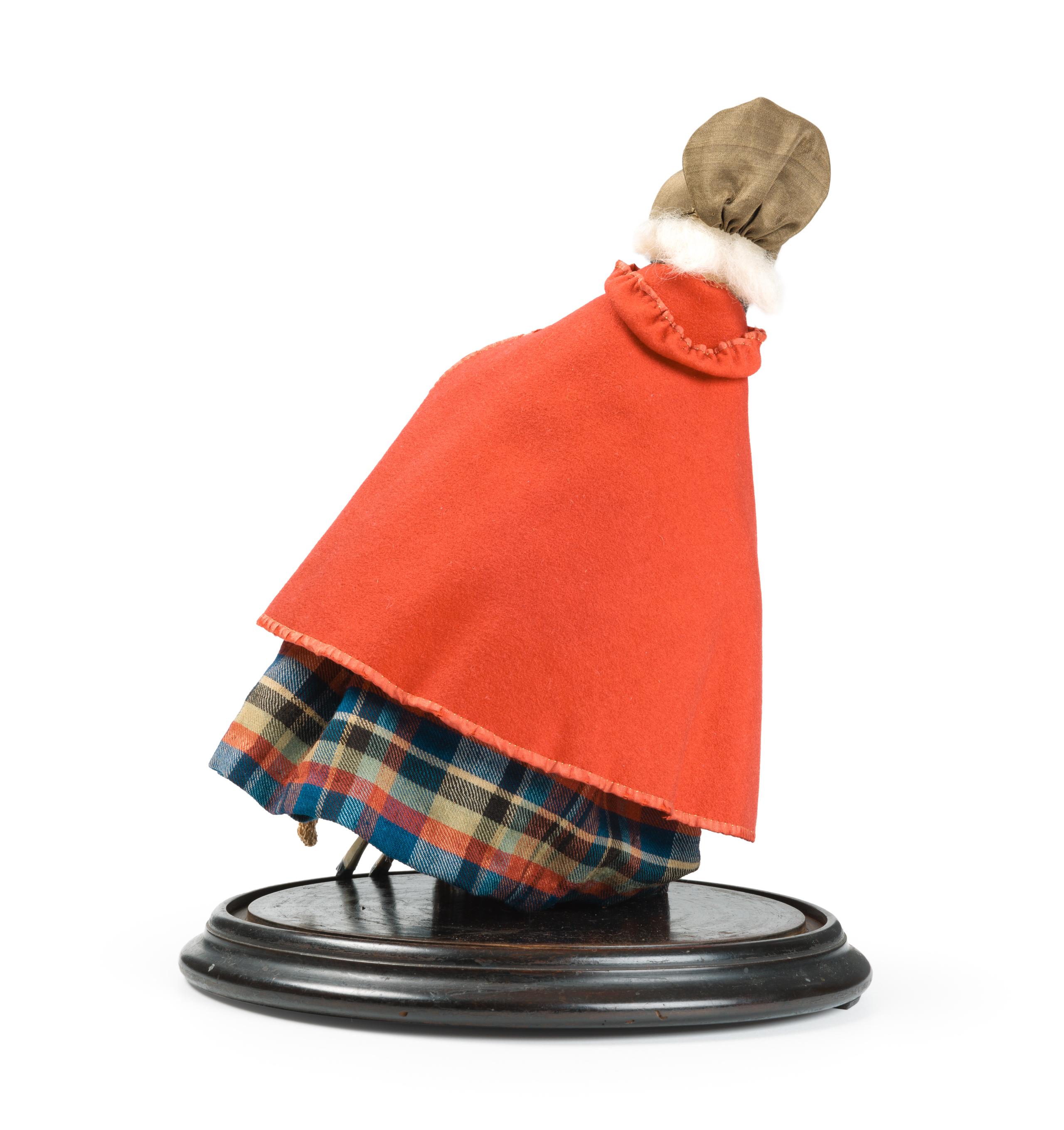 Powerhouse Collection - Pedlar doll in glass dome, 1850-1860