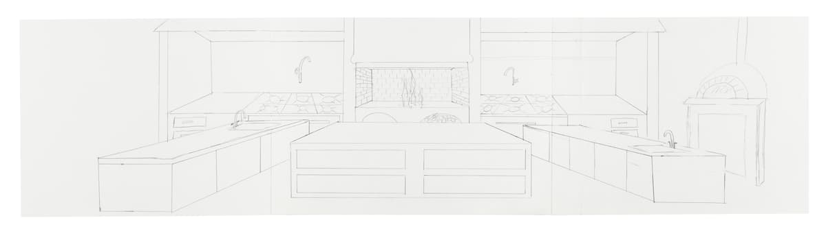 Design drawing for Fred's Restaurant by Danielle Alvarez