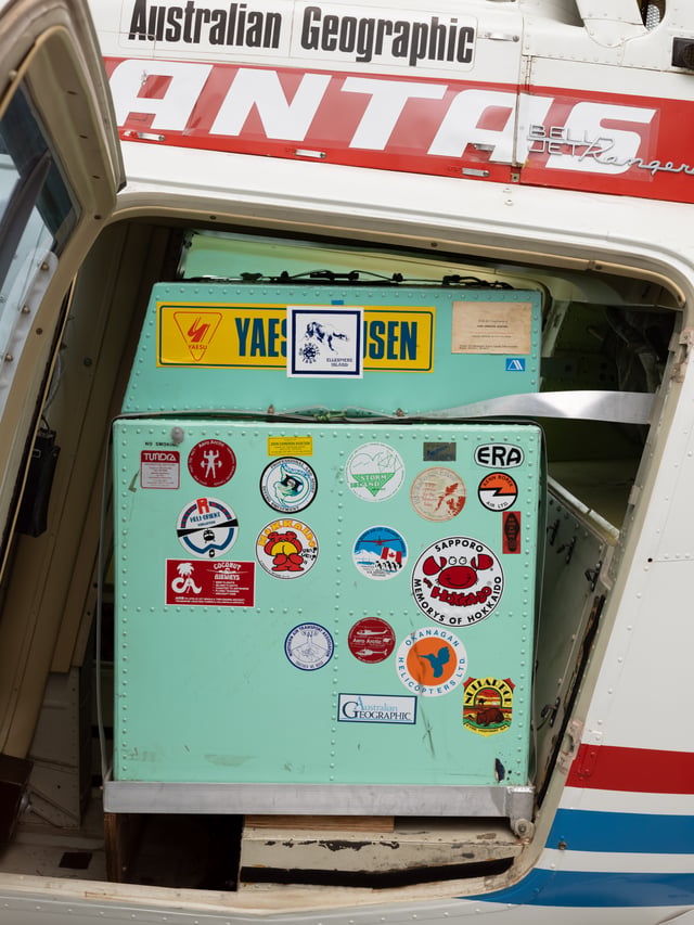 Bell Jetranger helicopter flown around the world by Dick Smith