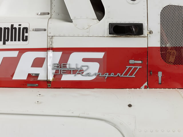 Bell Jetranger helicopter flown around the world by Dick Smith