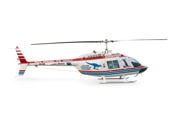 Bell Jetranger helicopter flown around the world by Dick Smith