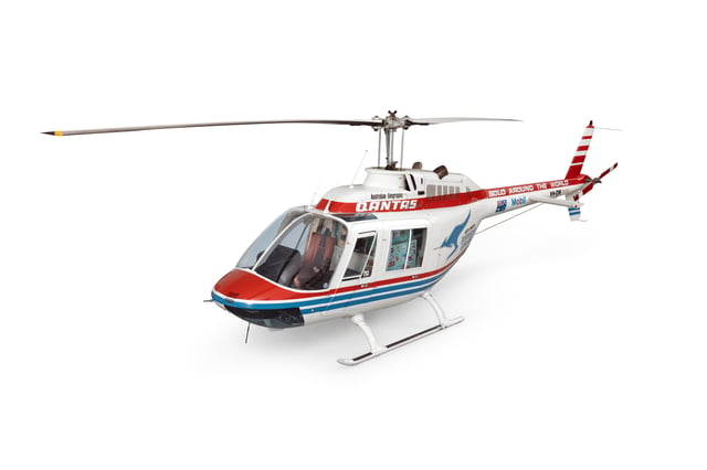 Bell Jetranger helicopter flown around the world by Dick Smith