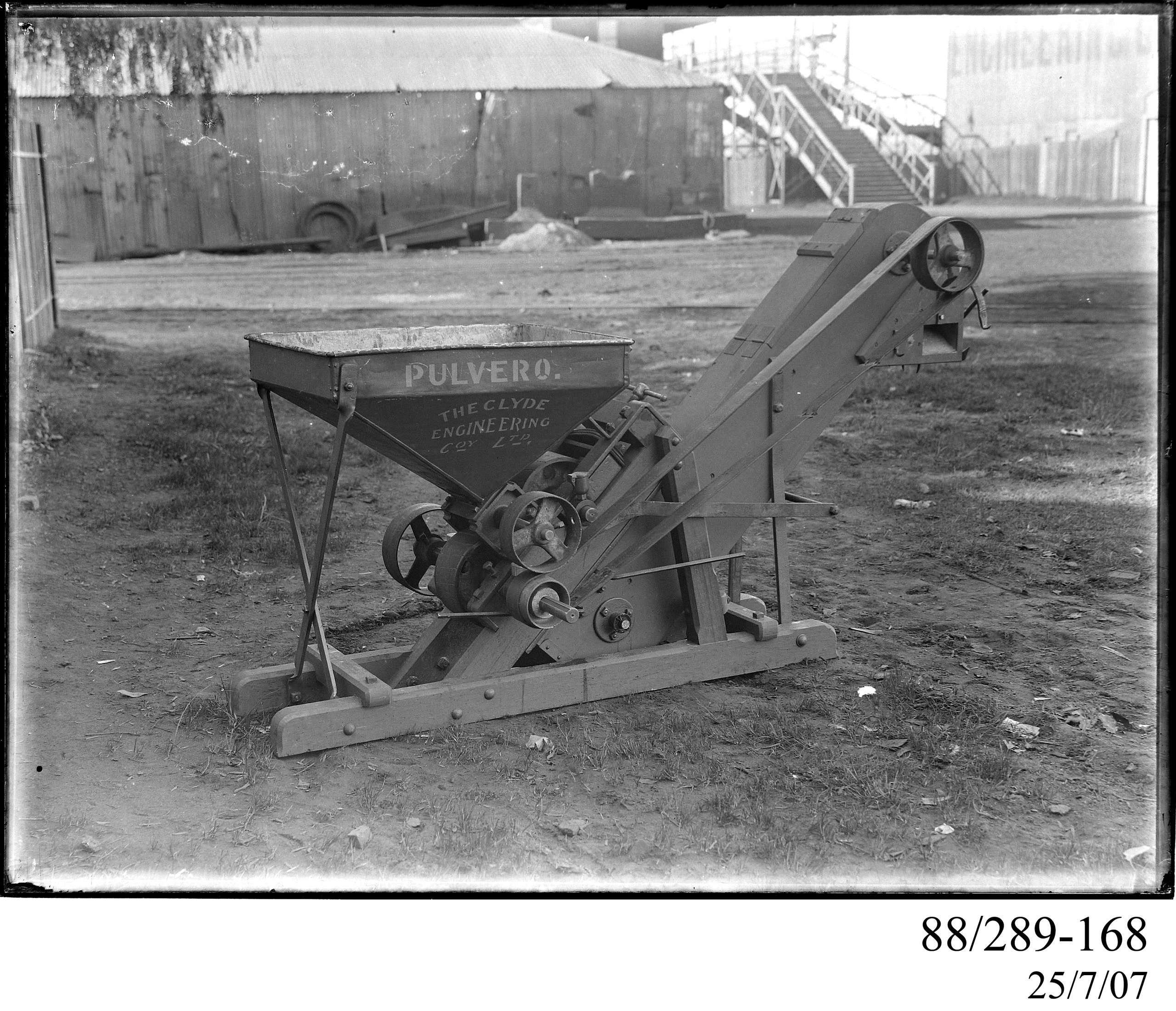 Glass plate negative of 'Pulvero' feed mill