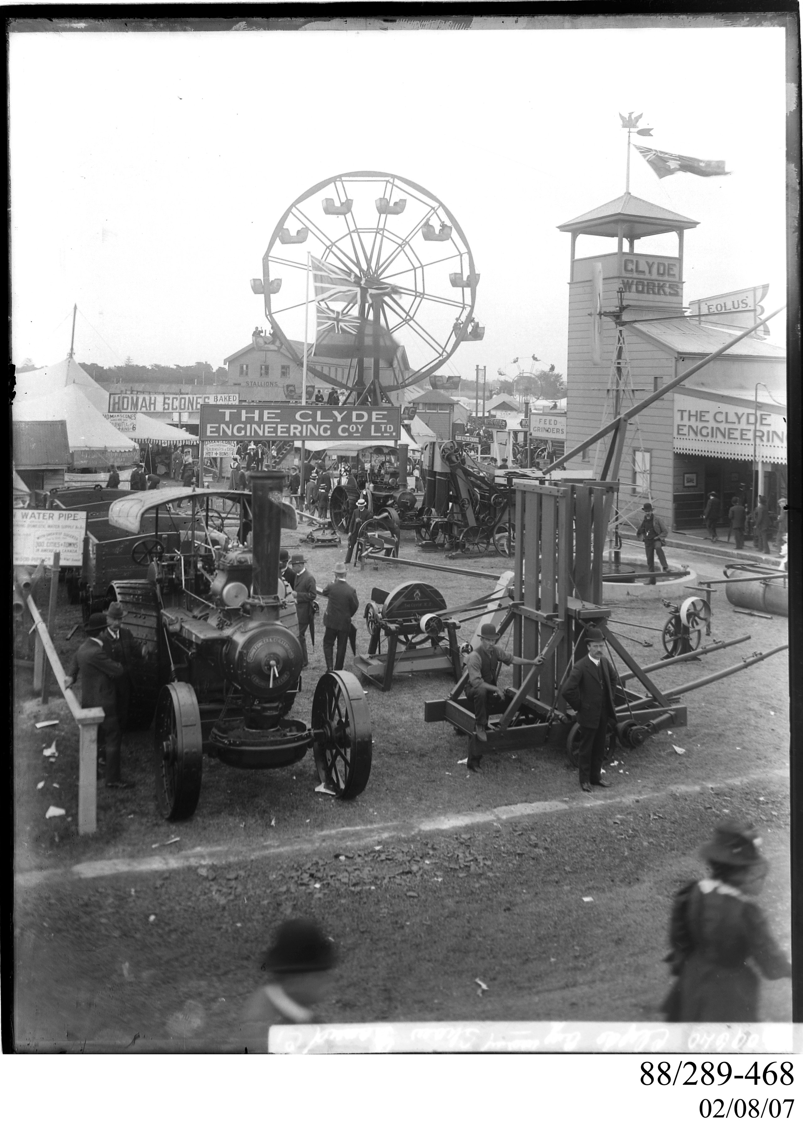 Glass plate negative of Clyde Pavilion Royal Easter Show