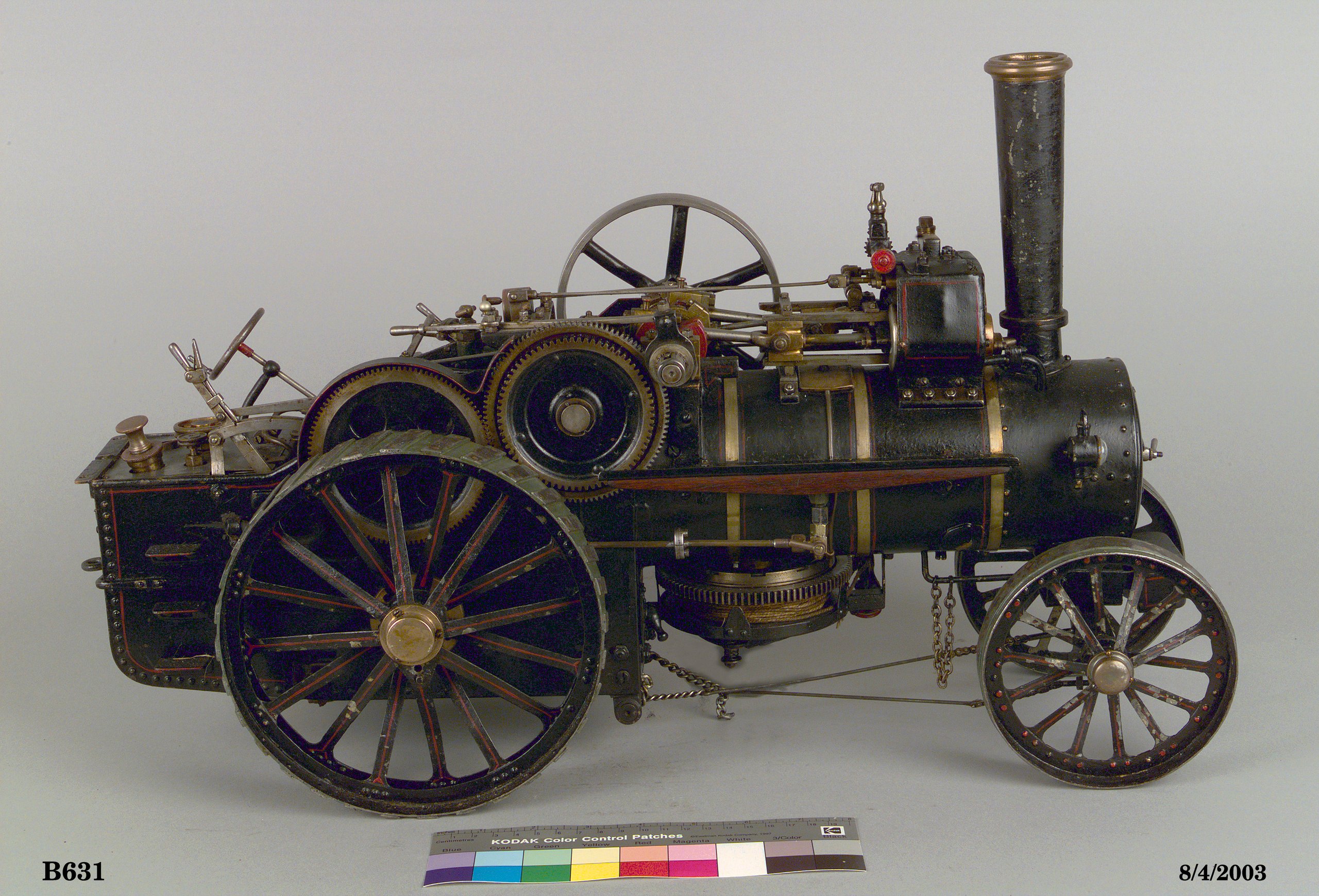 Model of Fowler steam ploughing engine