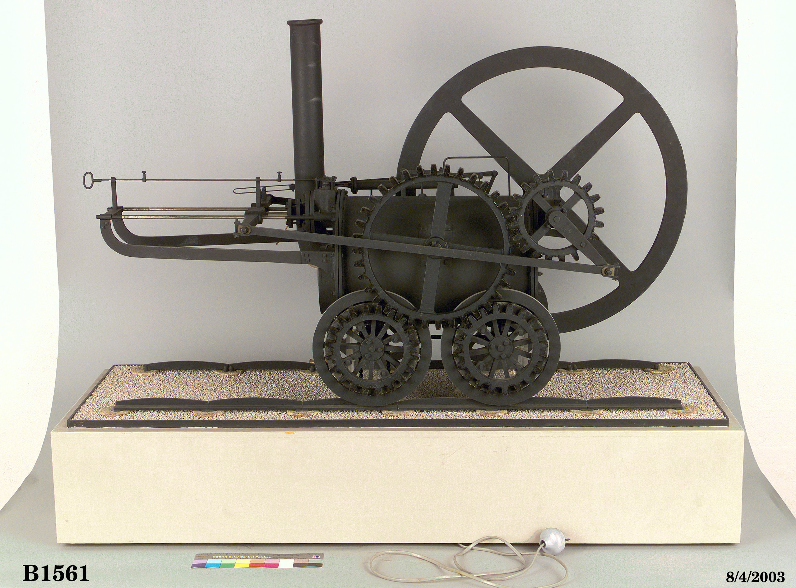 Model of Trevithick's 1804 tramway steam locomotive