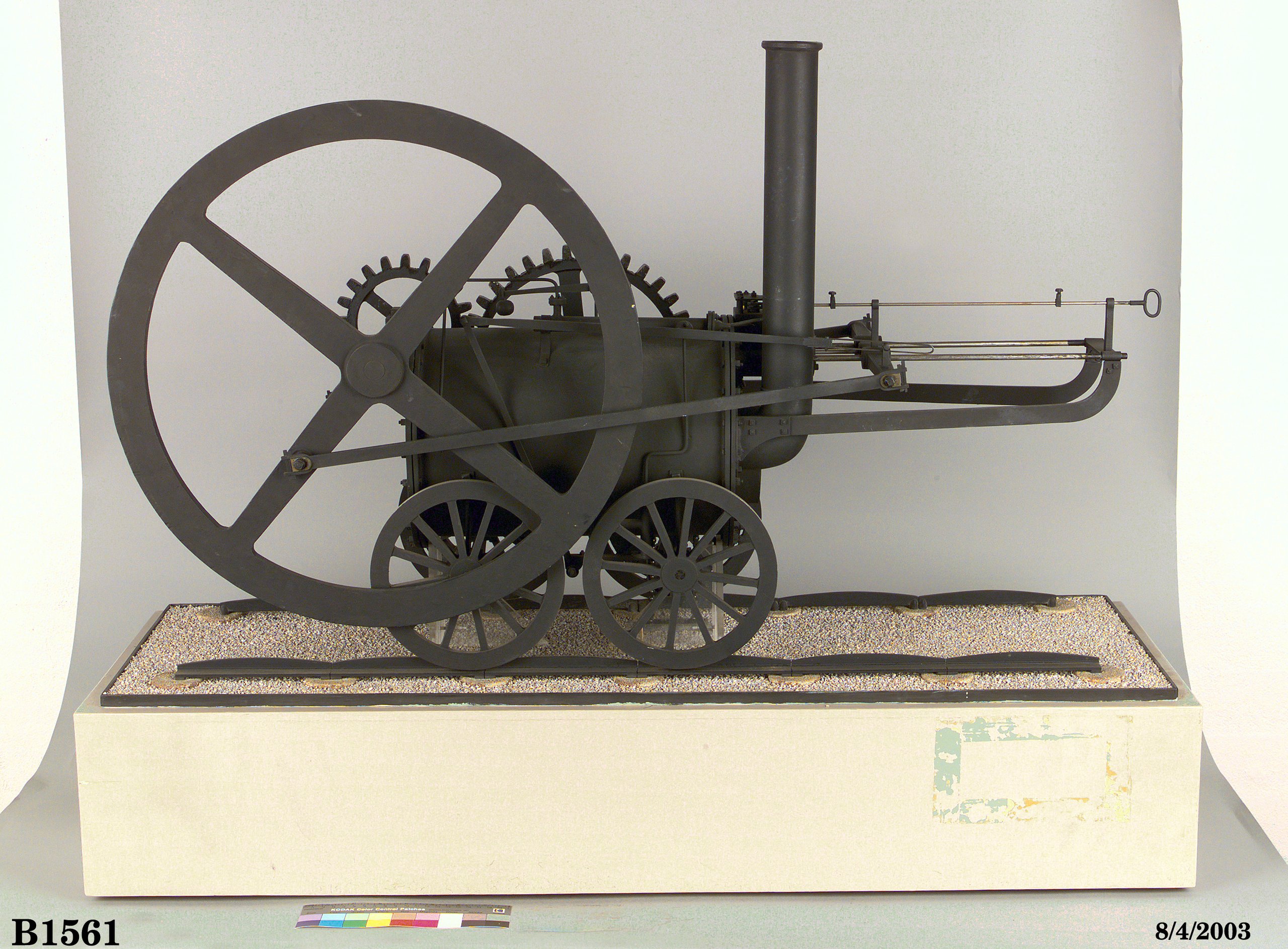 Model of Trevithick's 1804 tramway steam locomotive