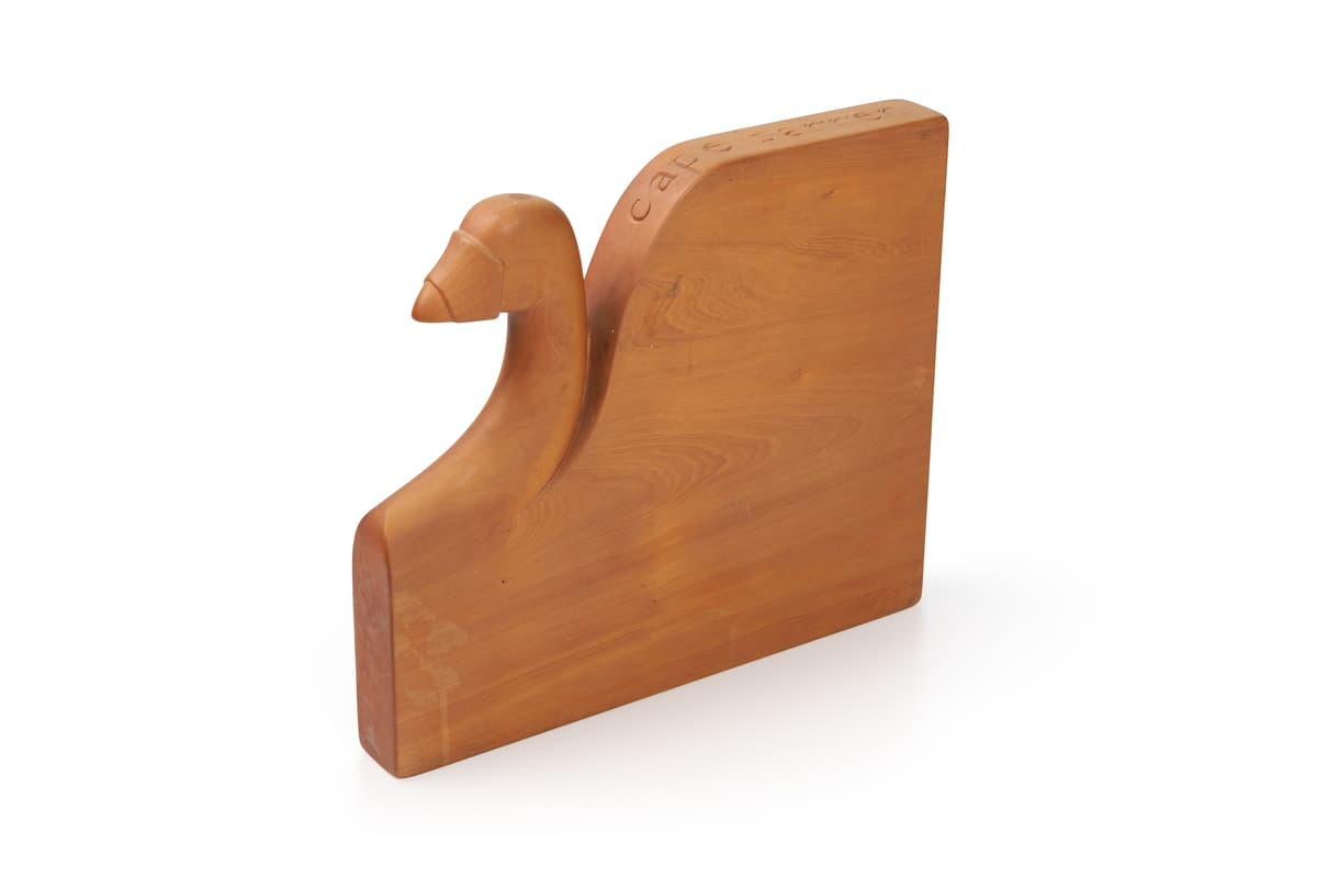 Margaret Fulton's bread board made from Huon pine by Margaret Fulton