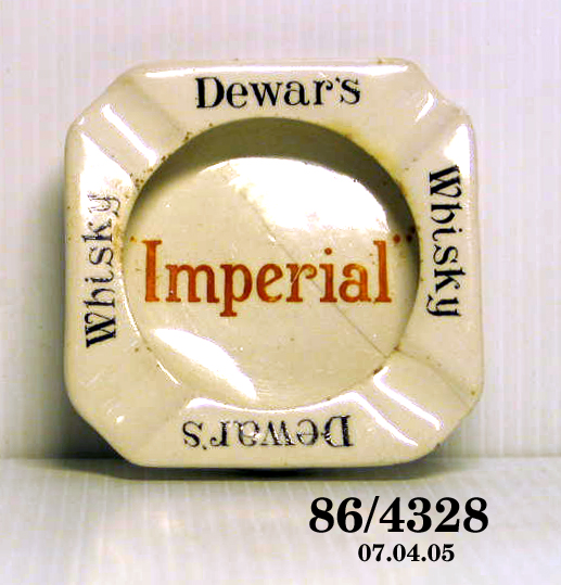 'Dewars Imperial Whisky' ashtray from the Tooth Collection