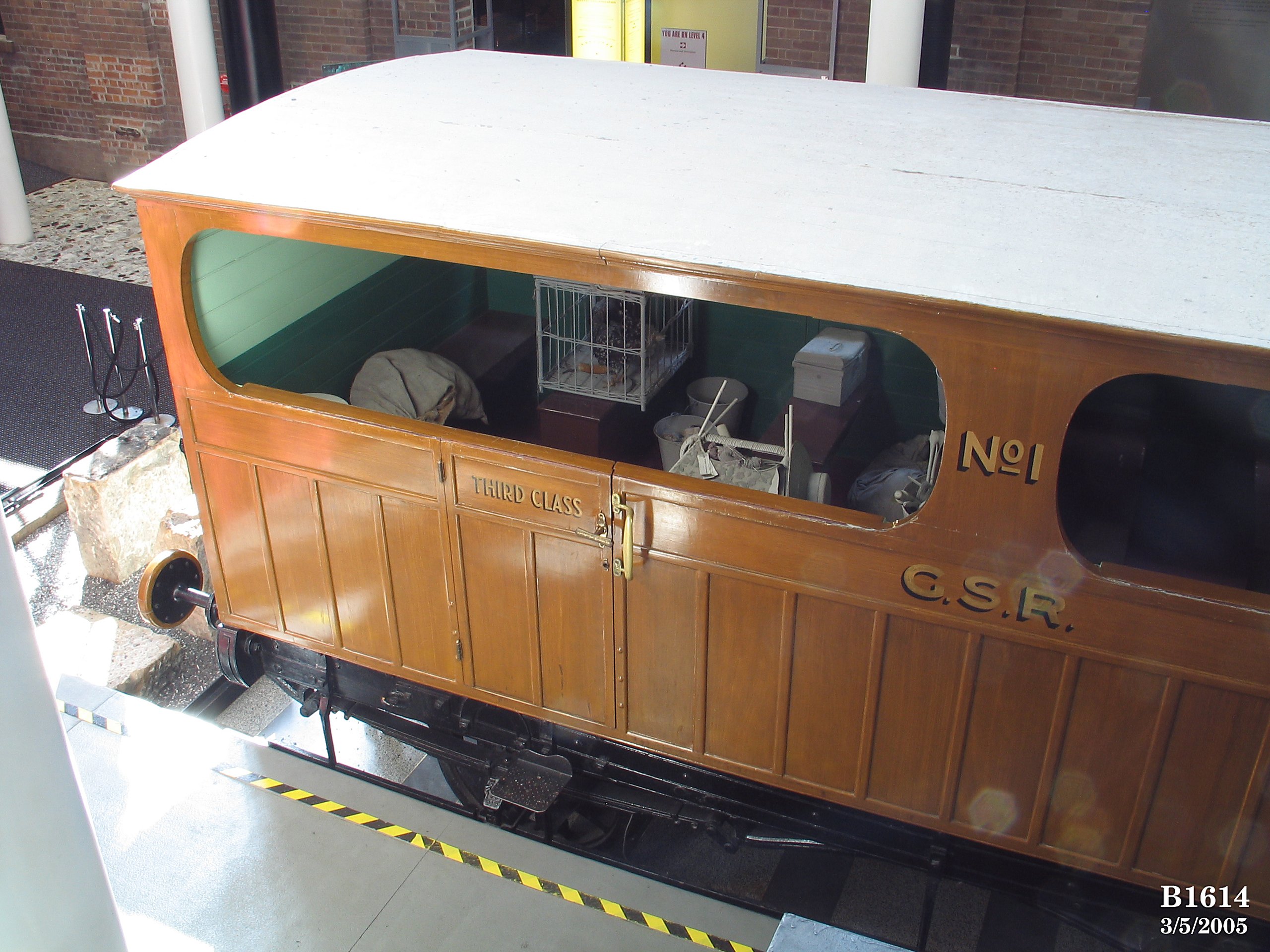 Third class railway carriage used on first railway in New South Wales