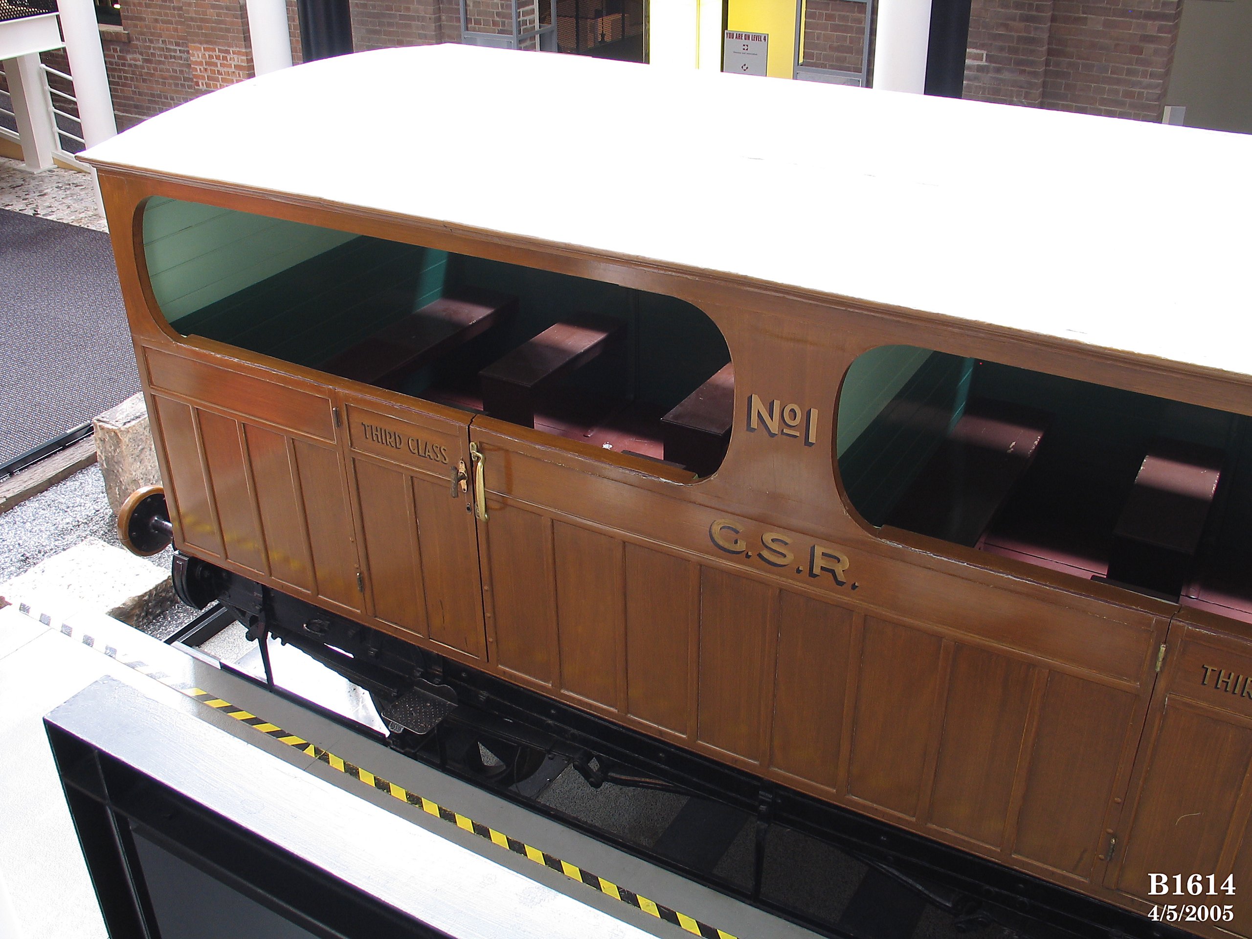 Third class railway carriage used on first railway in New South Wales