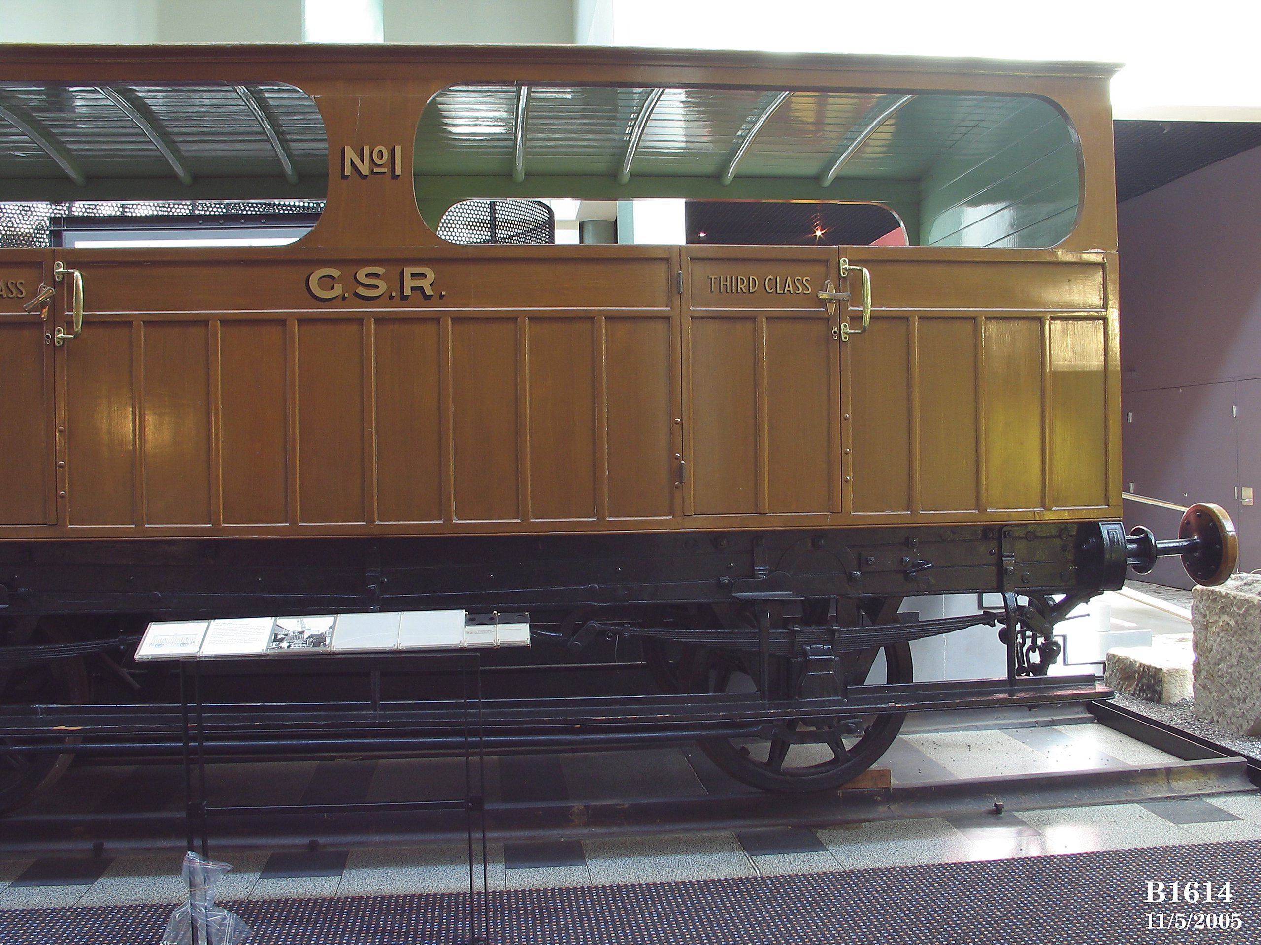 Third class railway carriage used on first railway in New South Wales