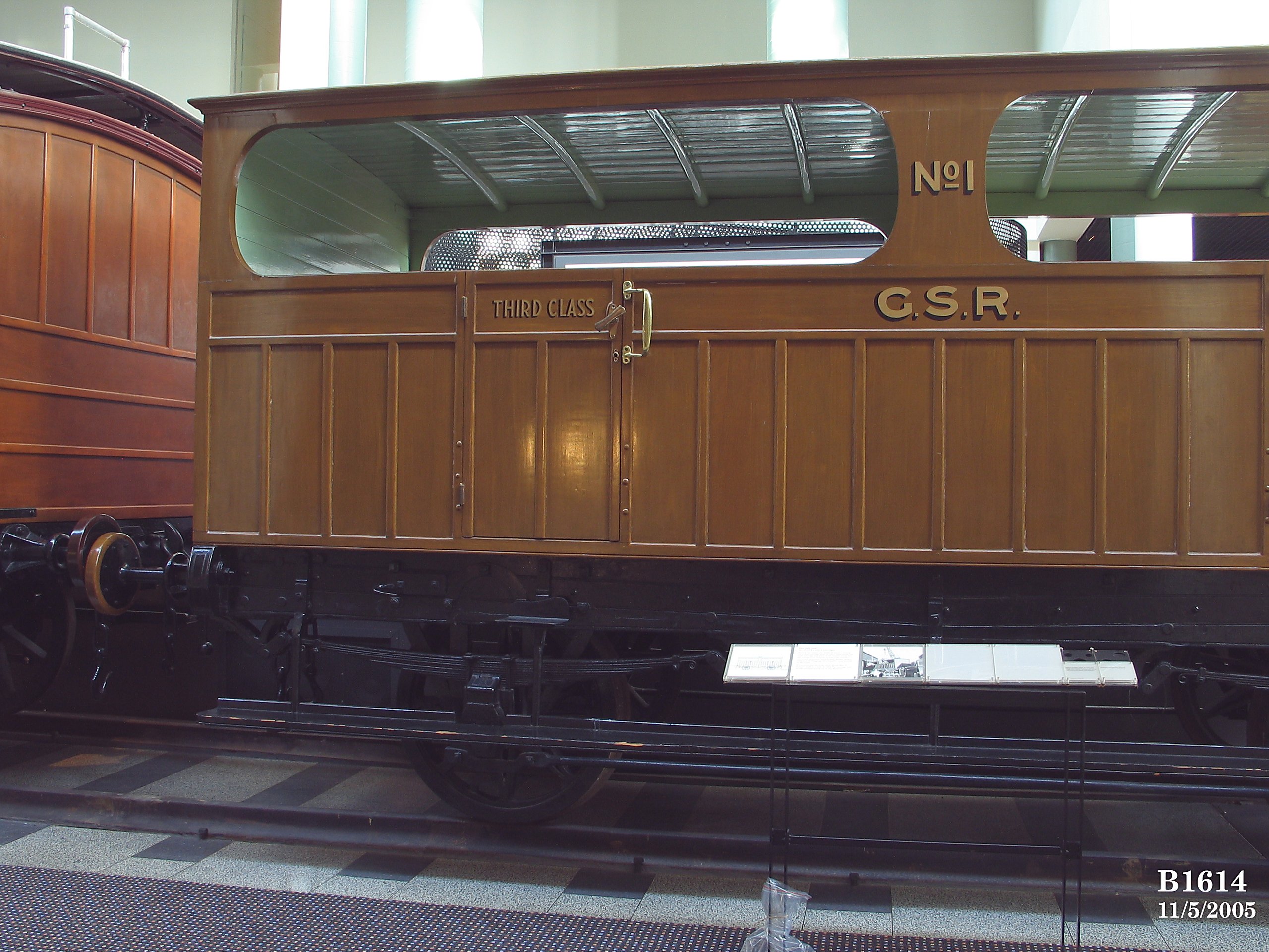 Third class railway carriage used on first railway in New South Wales