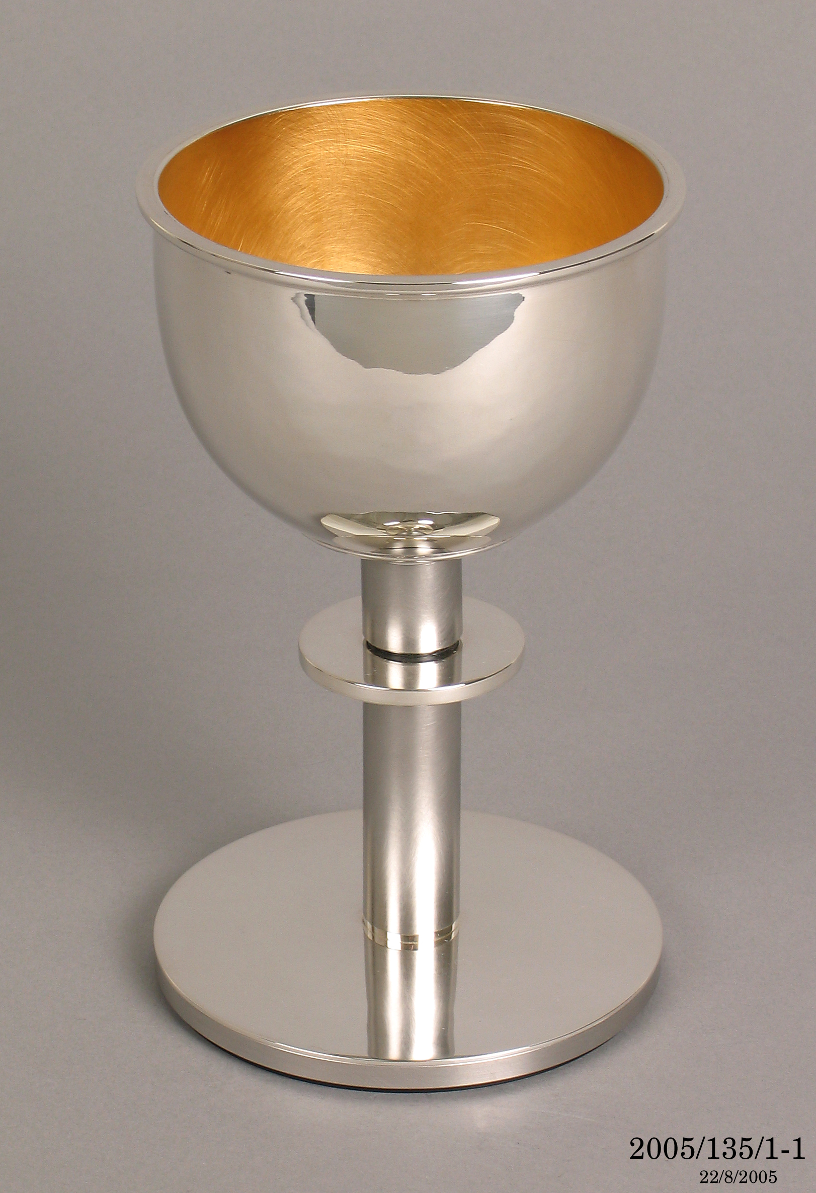 Prototype communion cup and communion plate for St Patrick's Cathedral by Hendrik Forster