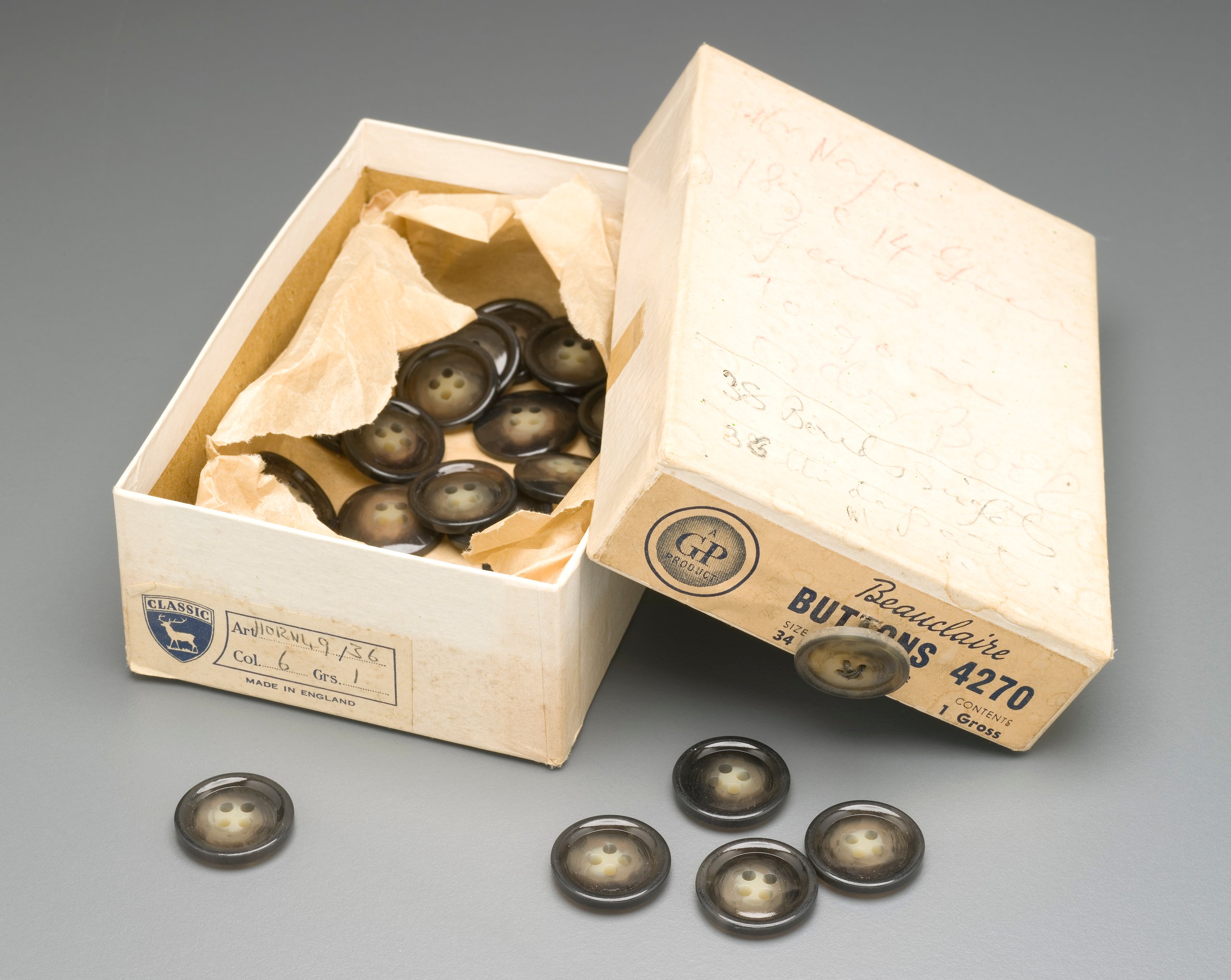 Tailors box of buttons by GP