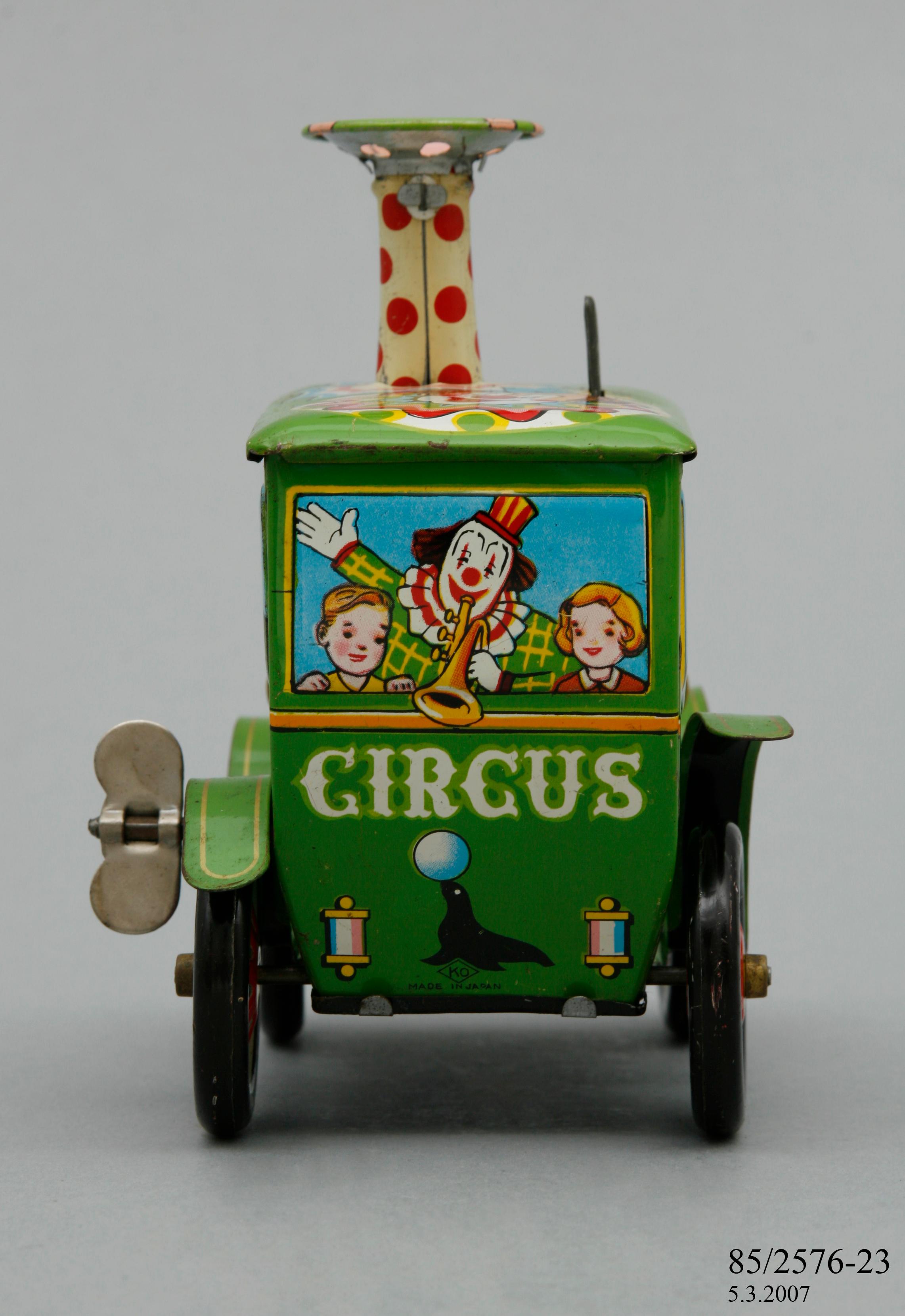 Powerhouse Collection - A tin toy 'Circus' car with clowns Powerhouse Collection - A tin toy 'Circus' car with clowns
