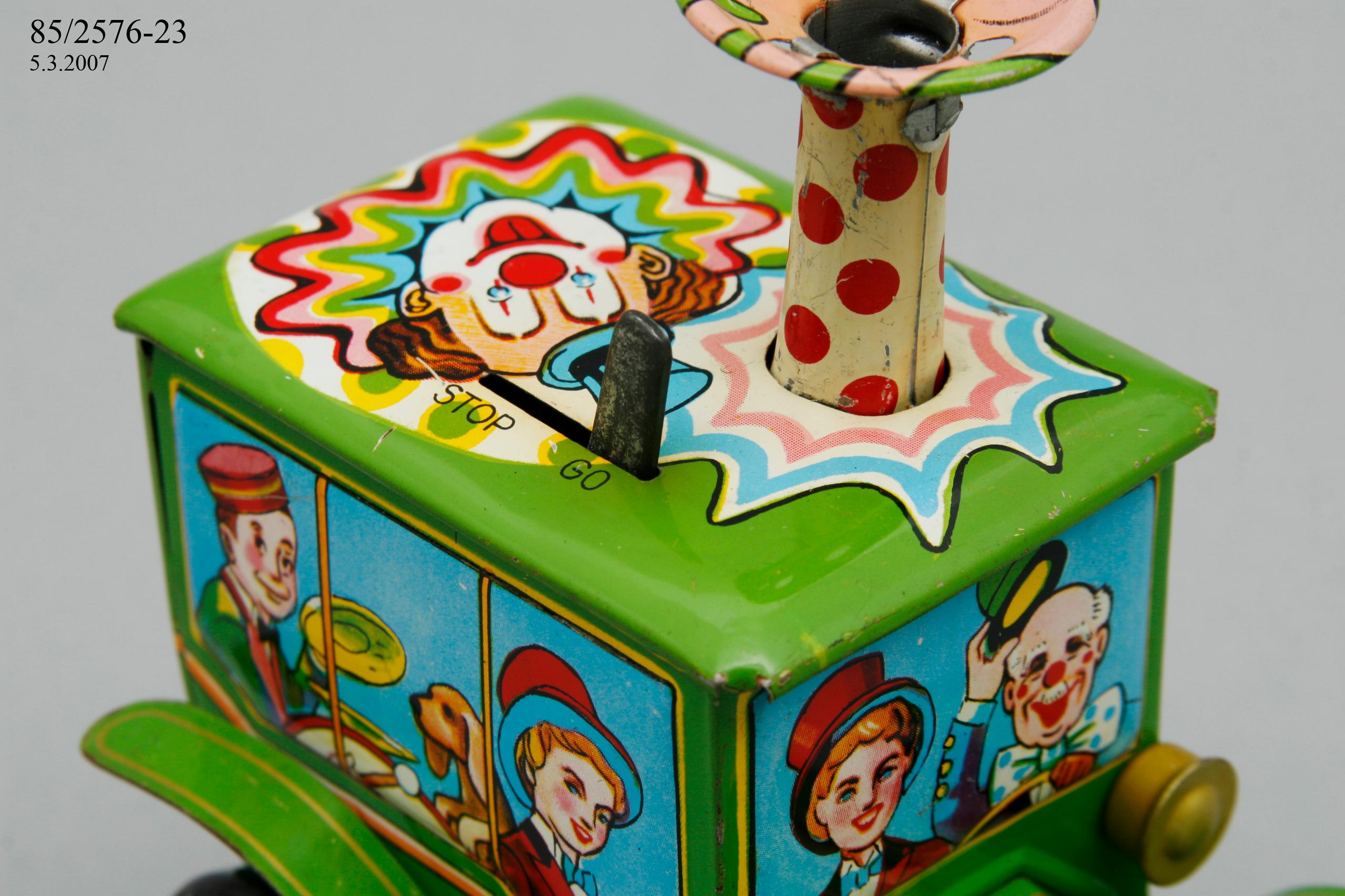Powerhouse Collection - A tin toy 'Circus' car with clowns Powerhouse Collection - A tin toy 'Circus' car with clowns