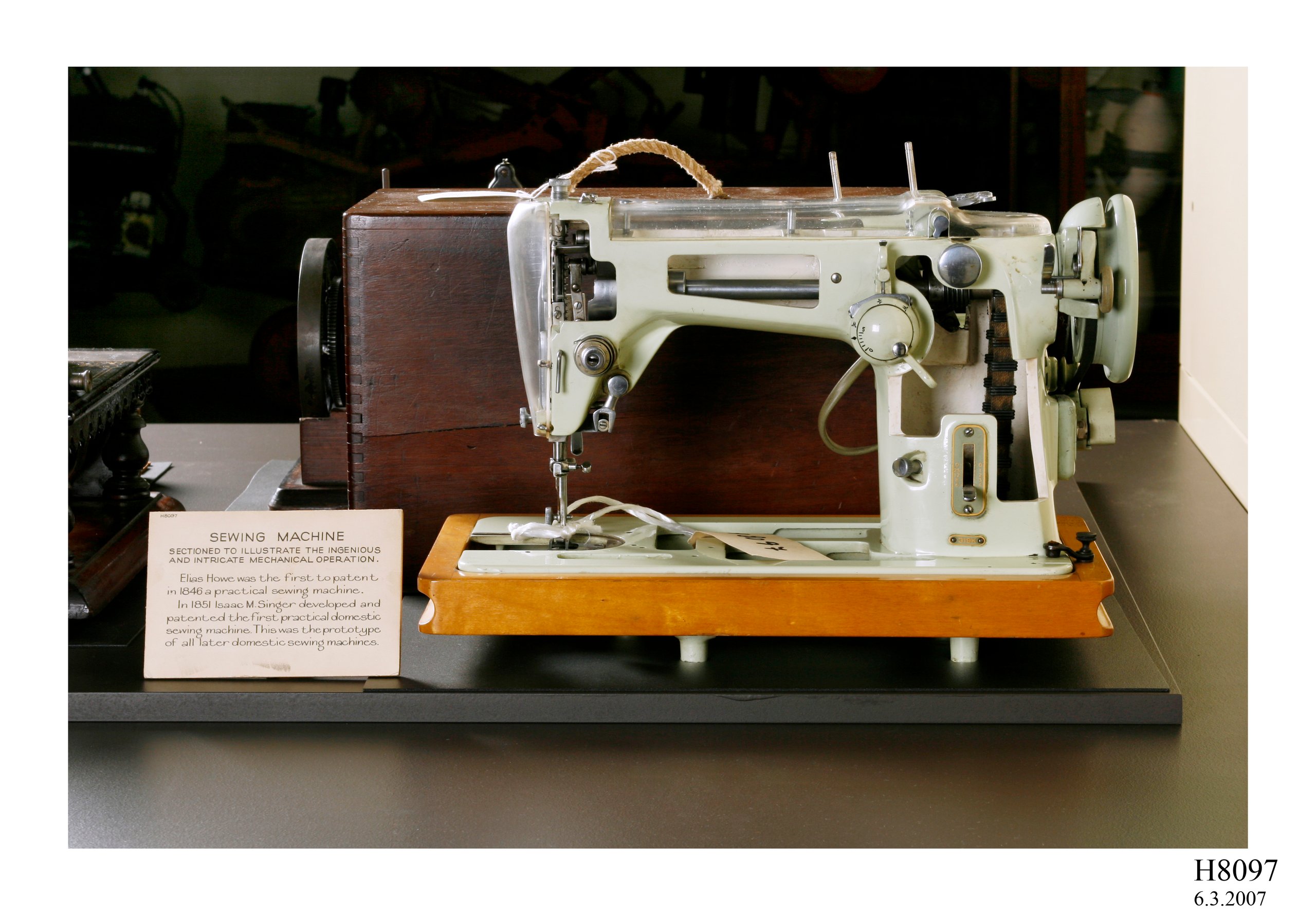 Sectioned model 319K Singer sewing machine, 1948-1958