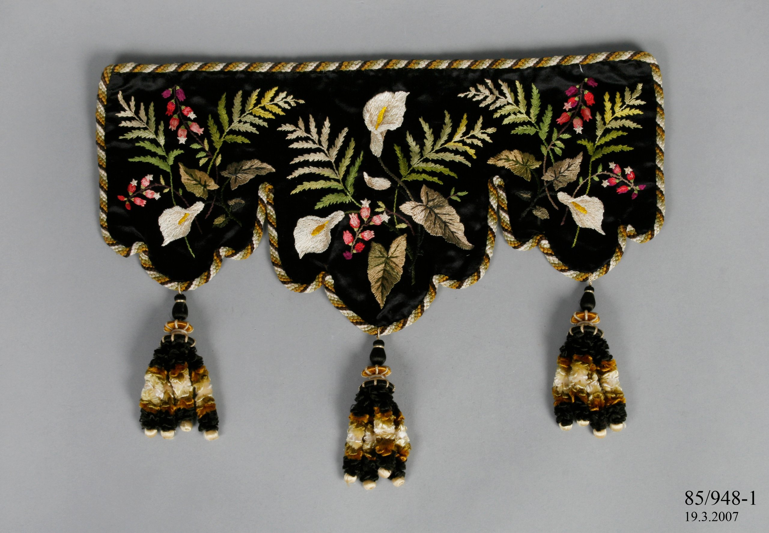 Valance made by Isabella Murray (daughter-in-law of Sir Henry Parkes)
