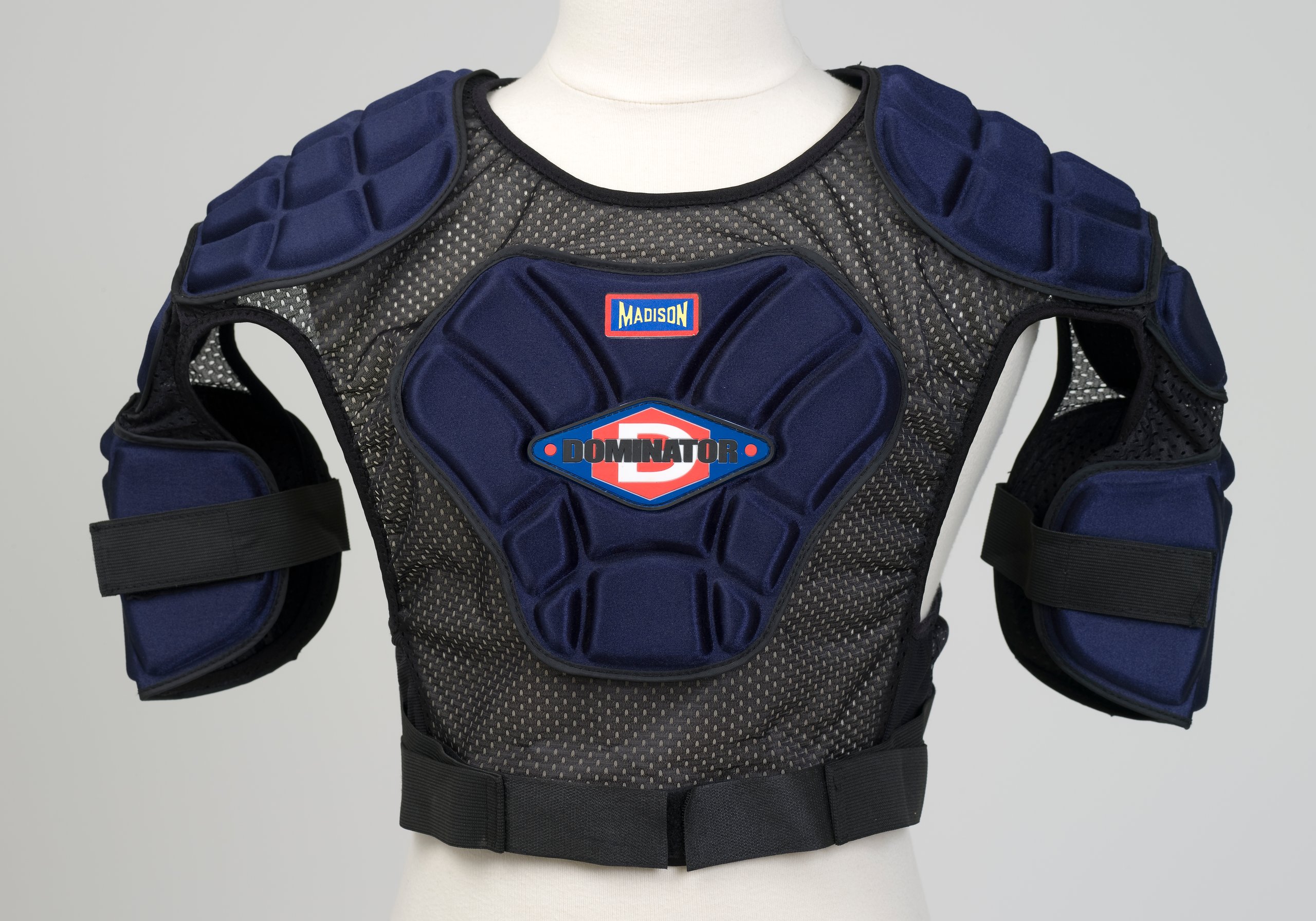 Protective shoulder and chest padding and packaging