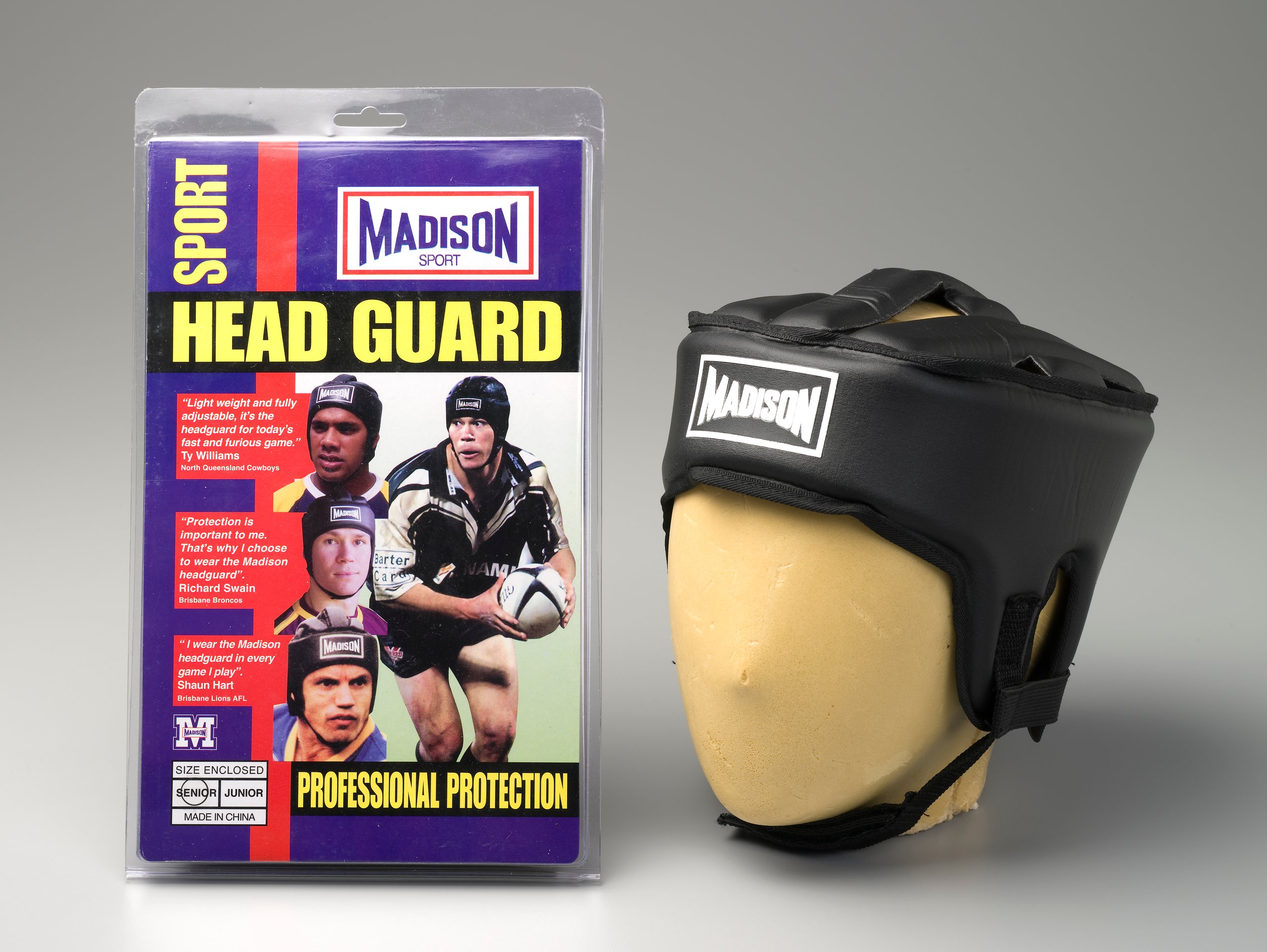 Rugby league headguard and packaging