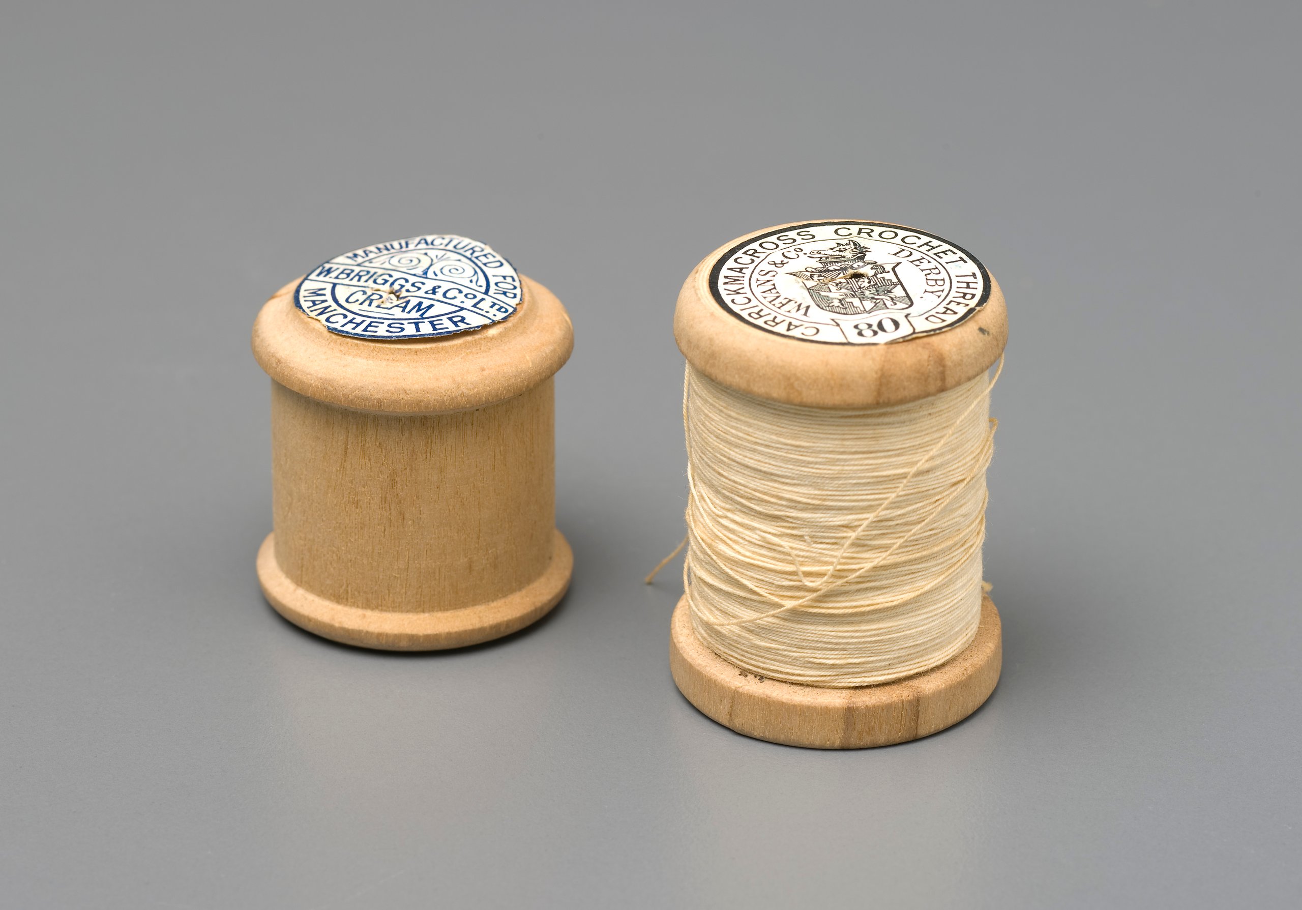 Two thread reels by W Evans & Co / Manlove