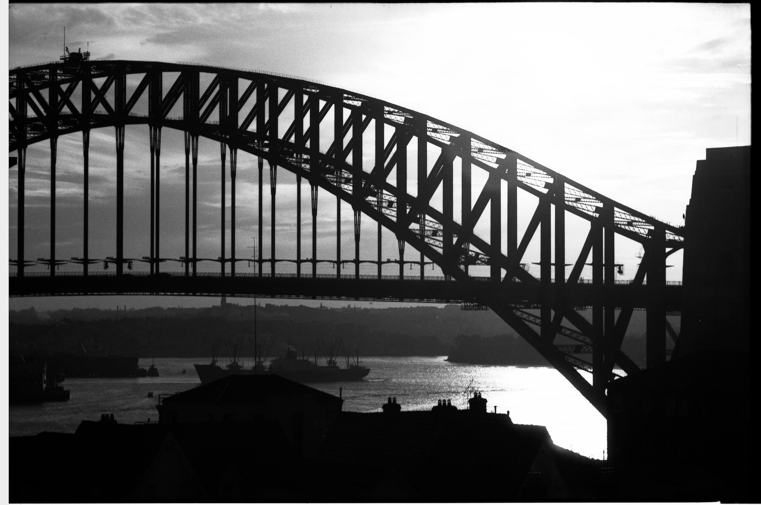 Negatives of Sydney Harbour Bridge photographed by David Mist
