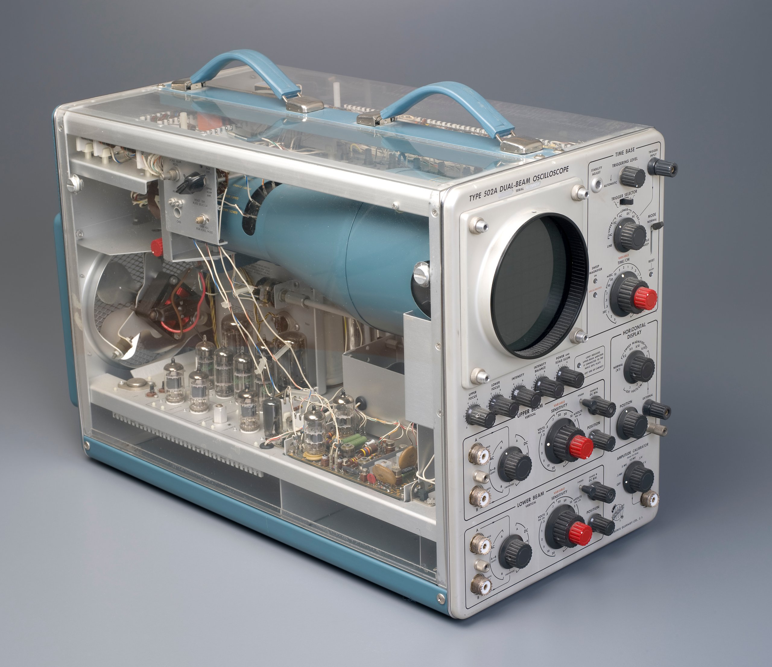 Sectioned cathode ray oscilloscope