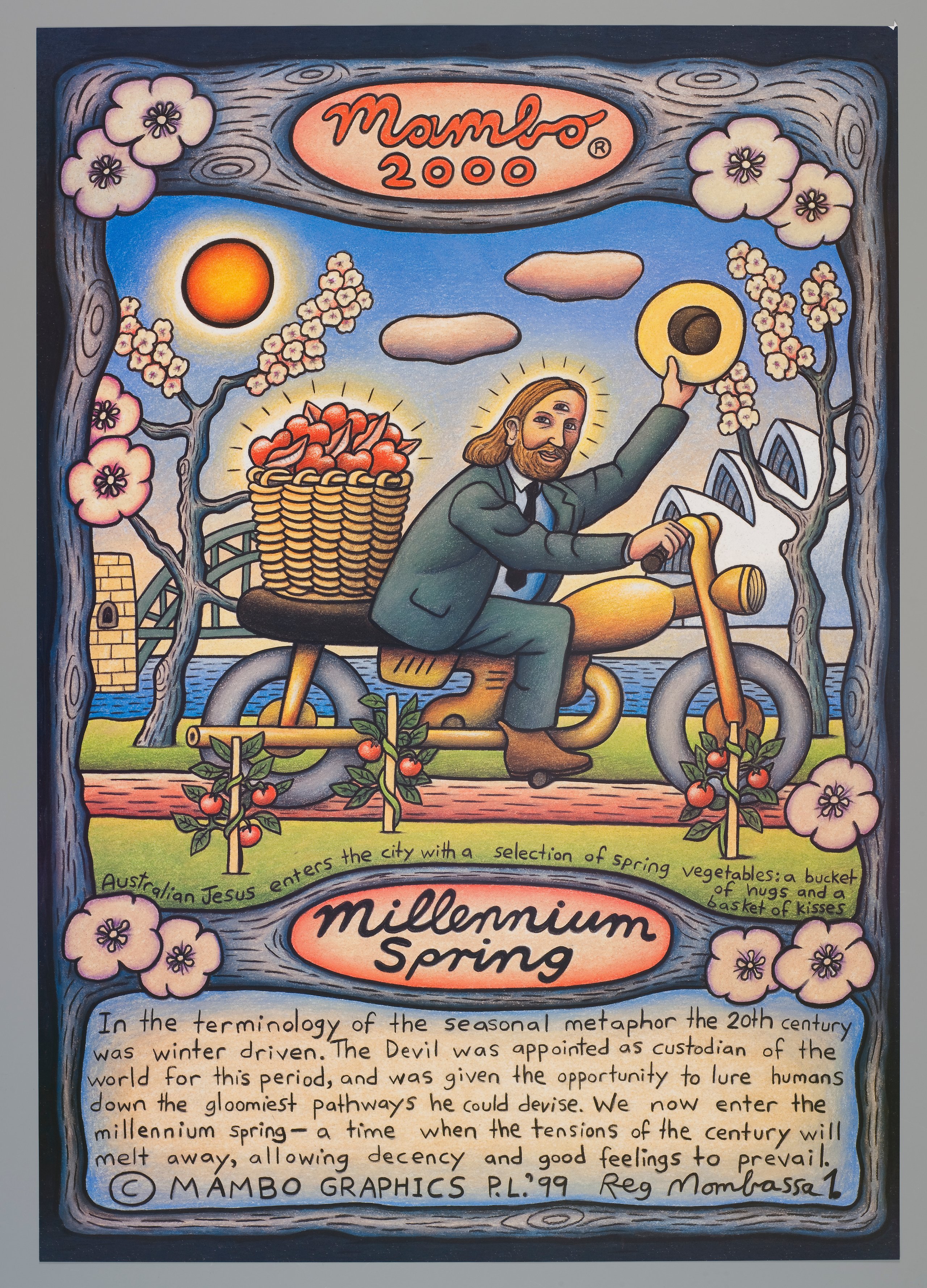 'Mambo 2000 Millennium Spring' posters by Reg Mombassa for Mambo Graphics