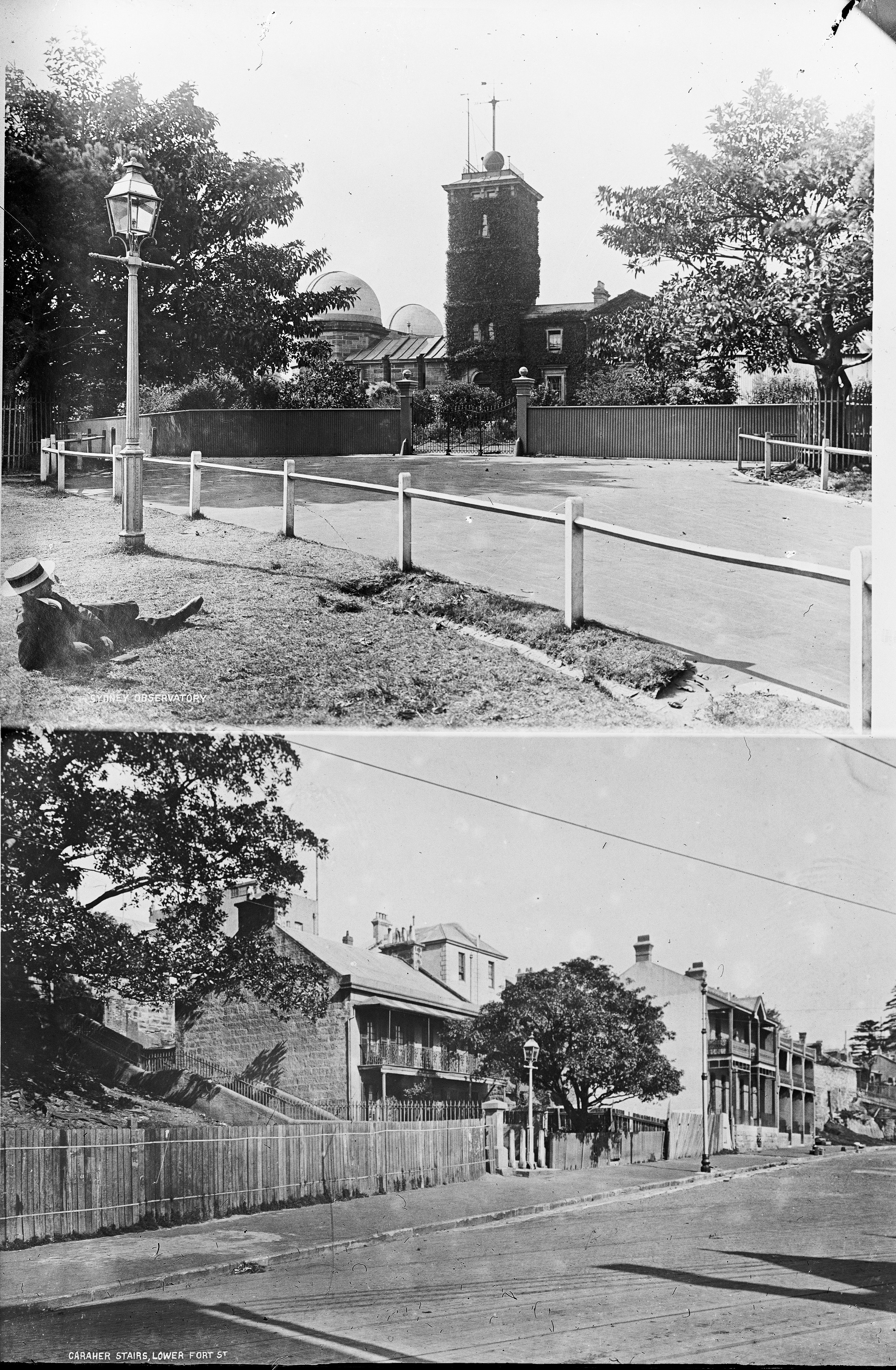 Caraher Stairs, Lower Fort Street and Sydney Observatory