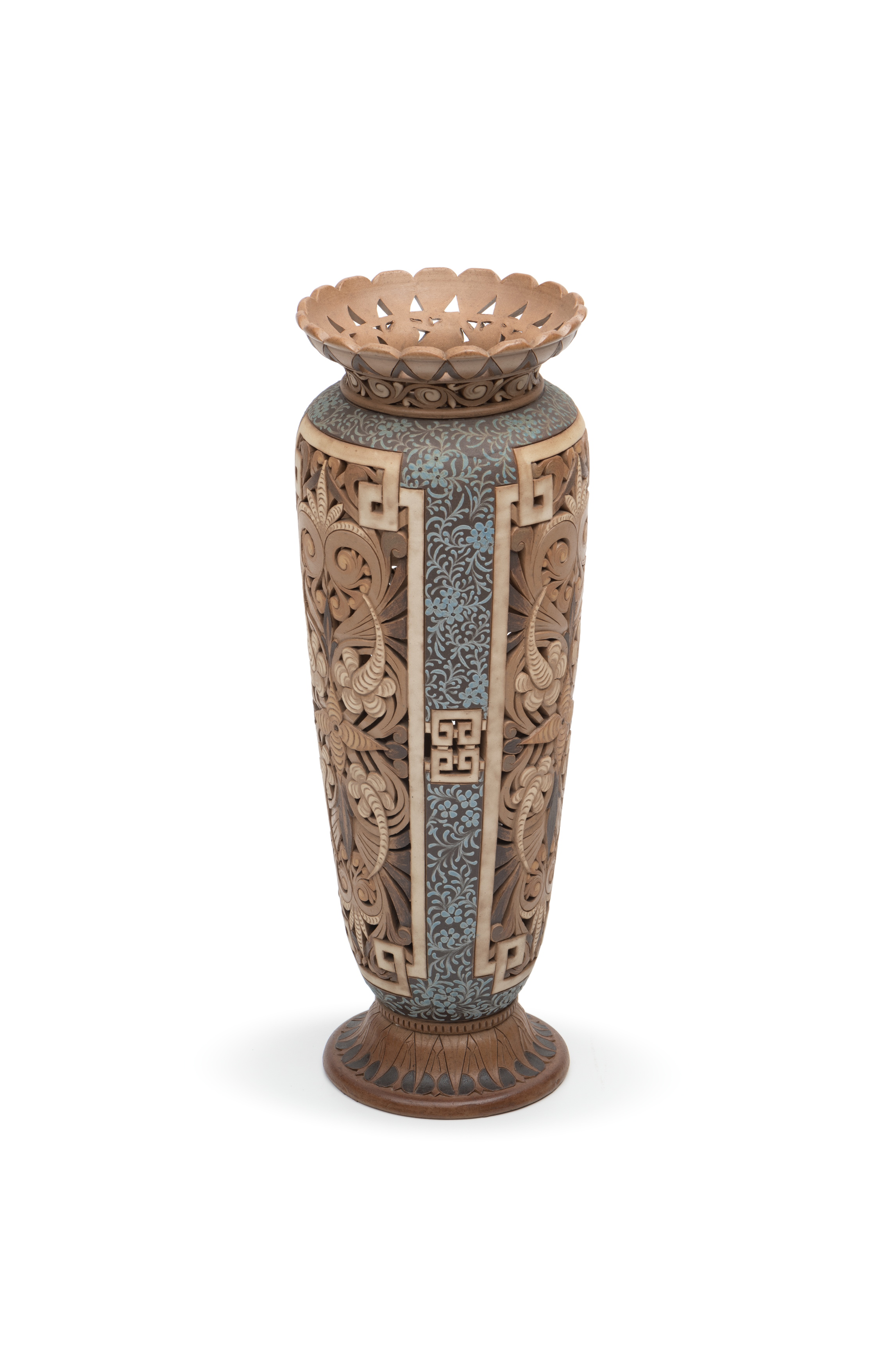 Vase by Doulton decorated by Rosetta Hazeldine and Edith Lupton